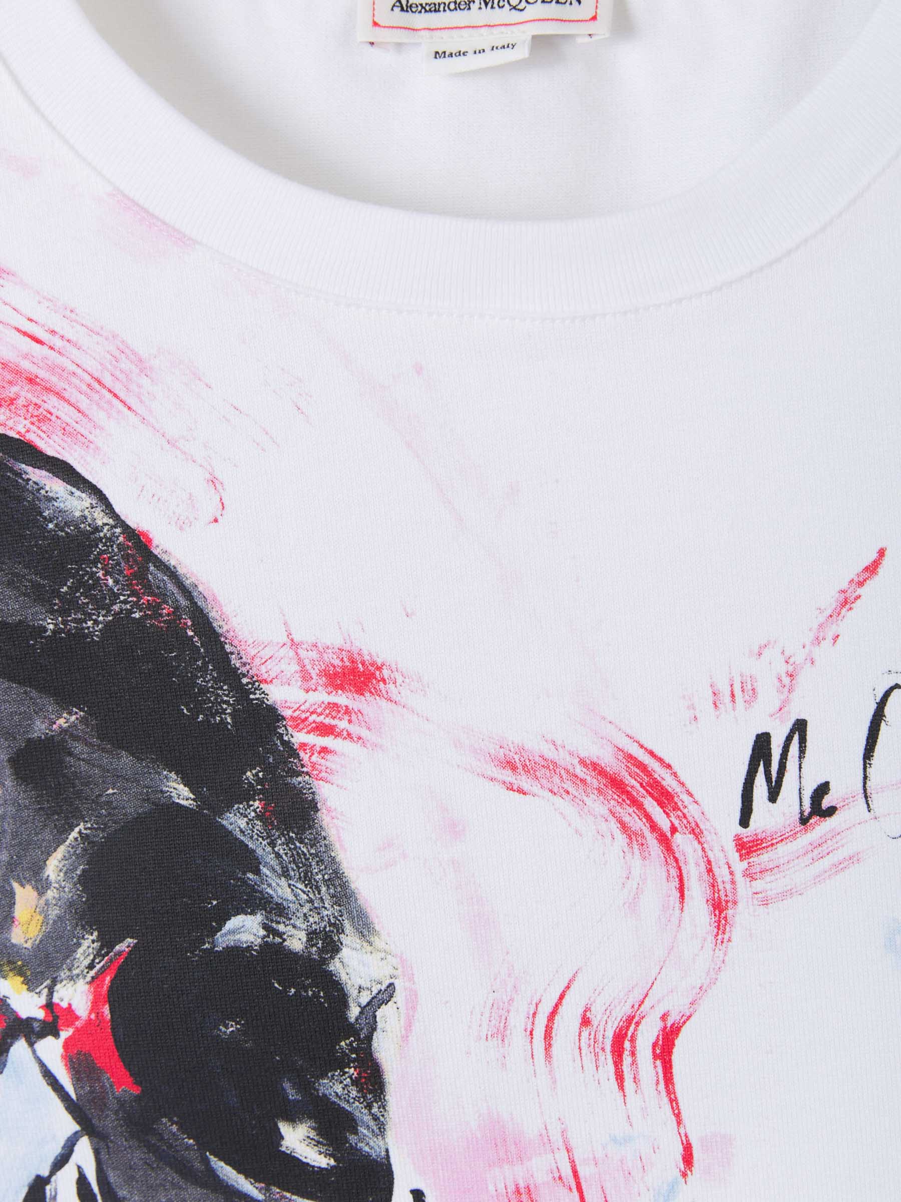 Alexander McQueen Camiseta Calavera Abstracta color Blanco sku 553-002771 00 - Foto 3