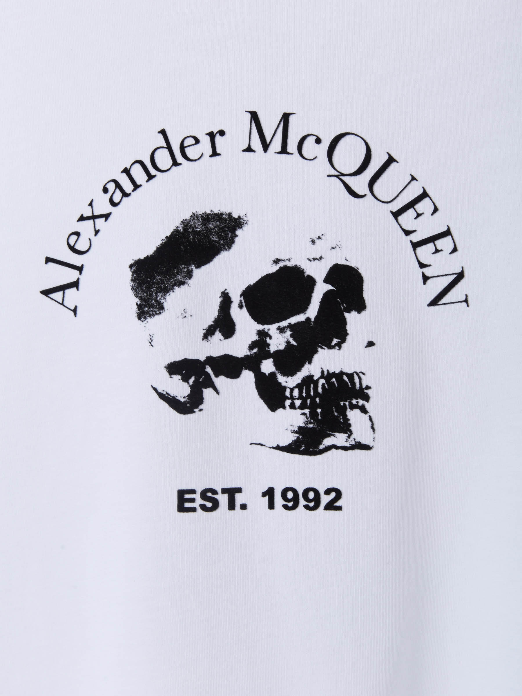 Alexander McQueen Camiseta Skull Logo color Blanco sku 553-002772 01 - Foto 4