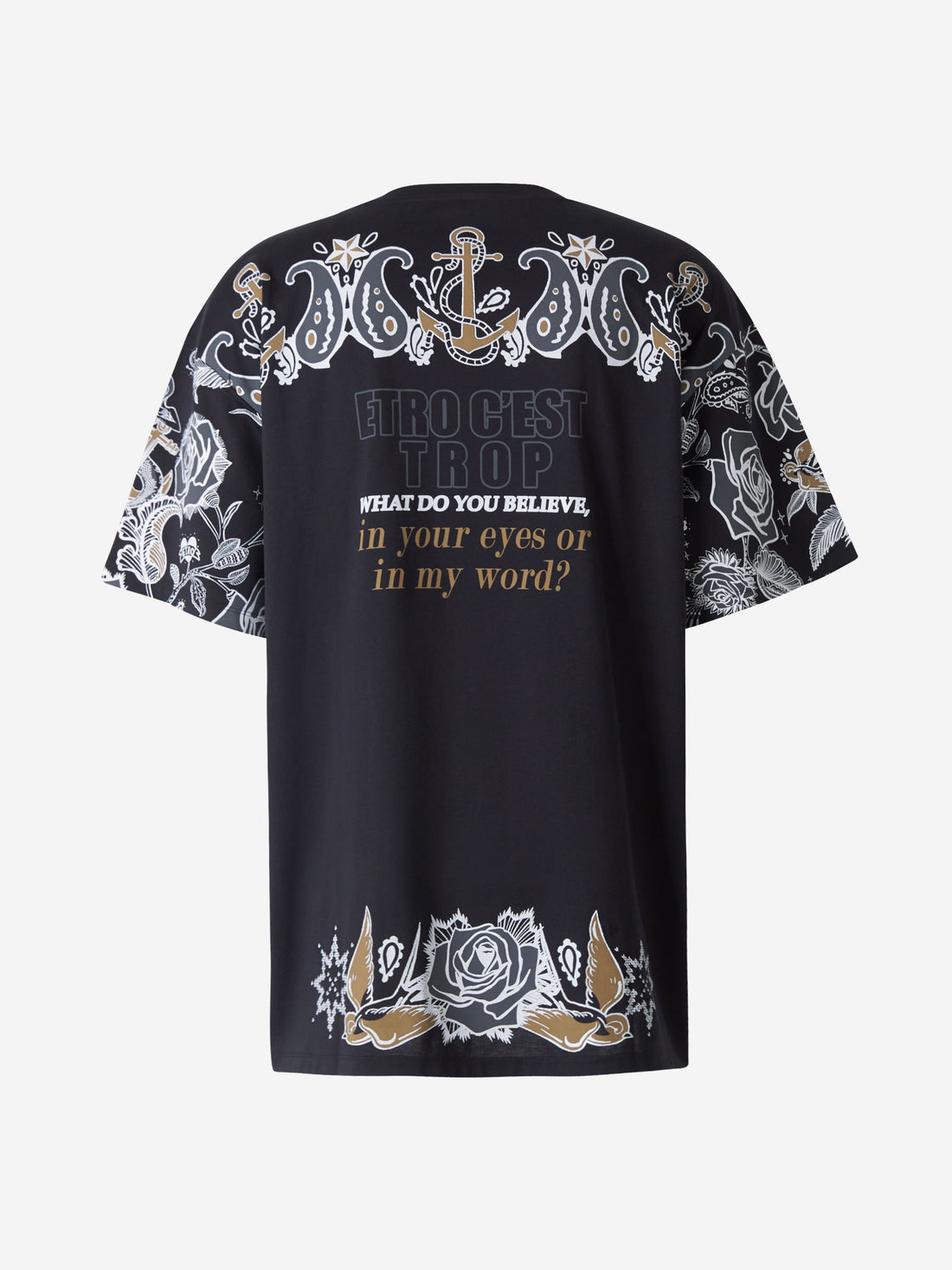 Etro Camiseta Tattoo Paisley color Negro sku 553-002789 01 - Foto 2