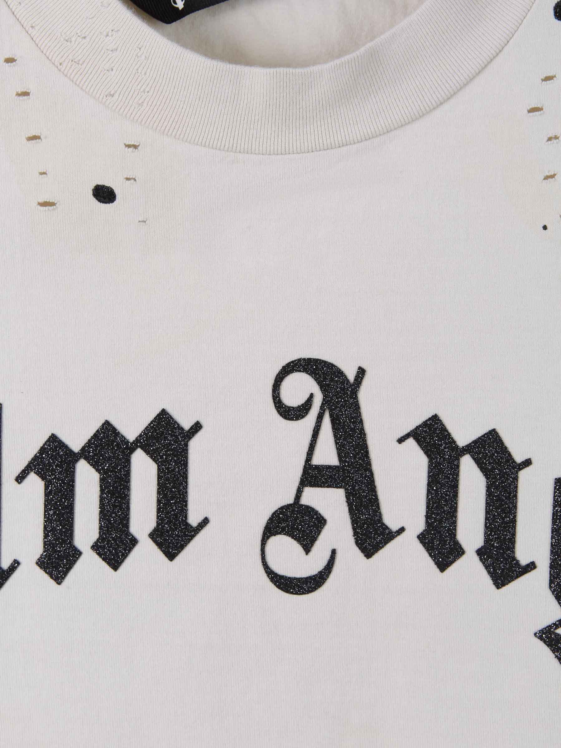 Palm Angels Camiseta Logo Glitter color Negro sku 553-002851 02 - Foto 3