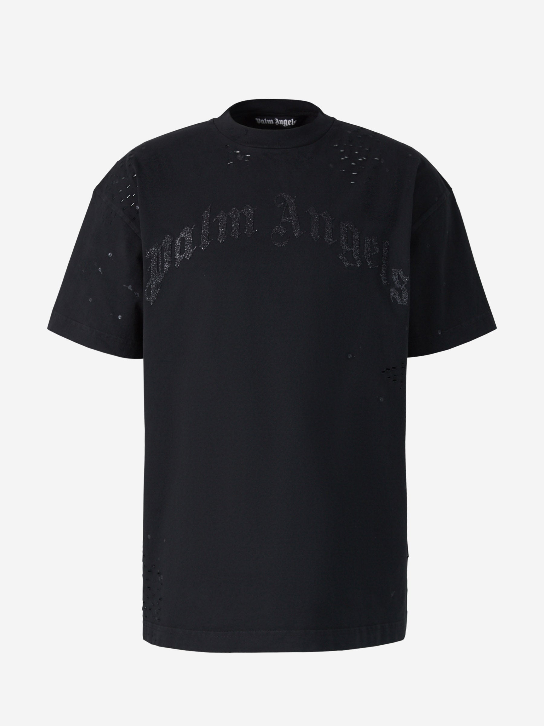 Palm Angels Camiseta Logo Glitter color Negro sku 553-002851 02 - Foto 5