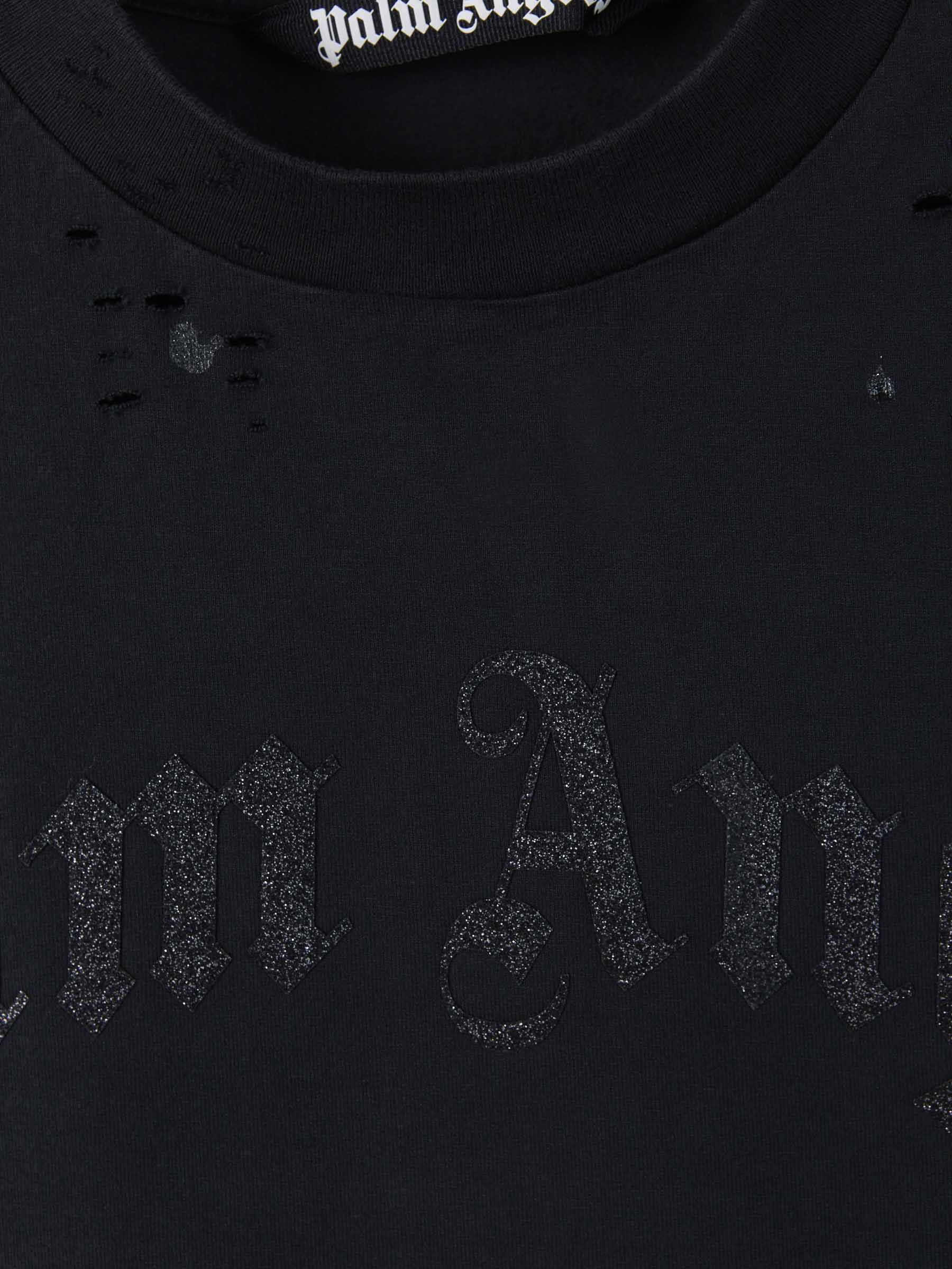 Palm Angels Camiseta Logo Glitter color Negro sku 553-002851 02 - Foto 7