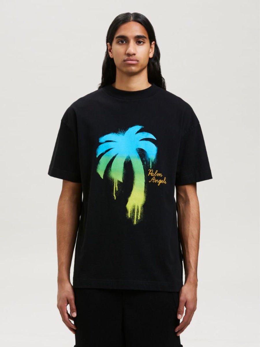 Palm Angels Camiseta Palmera Estampada color Negro sku 553-002853 01 - Foto 5