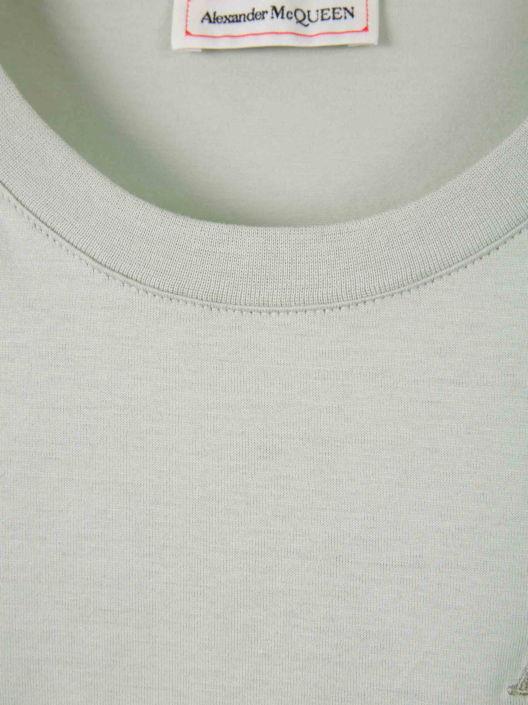 Alexander McQueen Camiseta Logo Algodón color Verde Menta sku 553-002968 01 - Foto 3