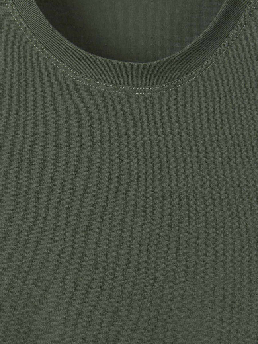 Zanone Camiseta Lisa Algodón color Verde Militar sku 553-002972 04 - Foto 6