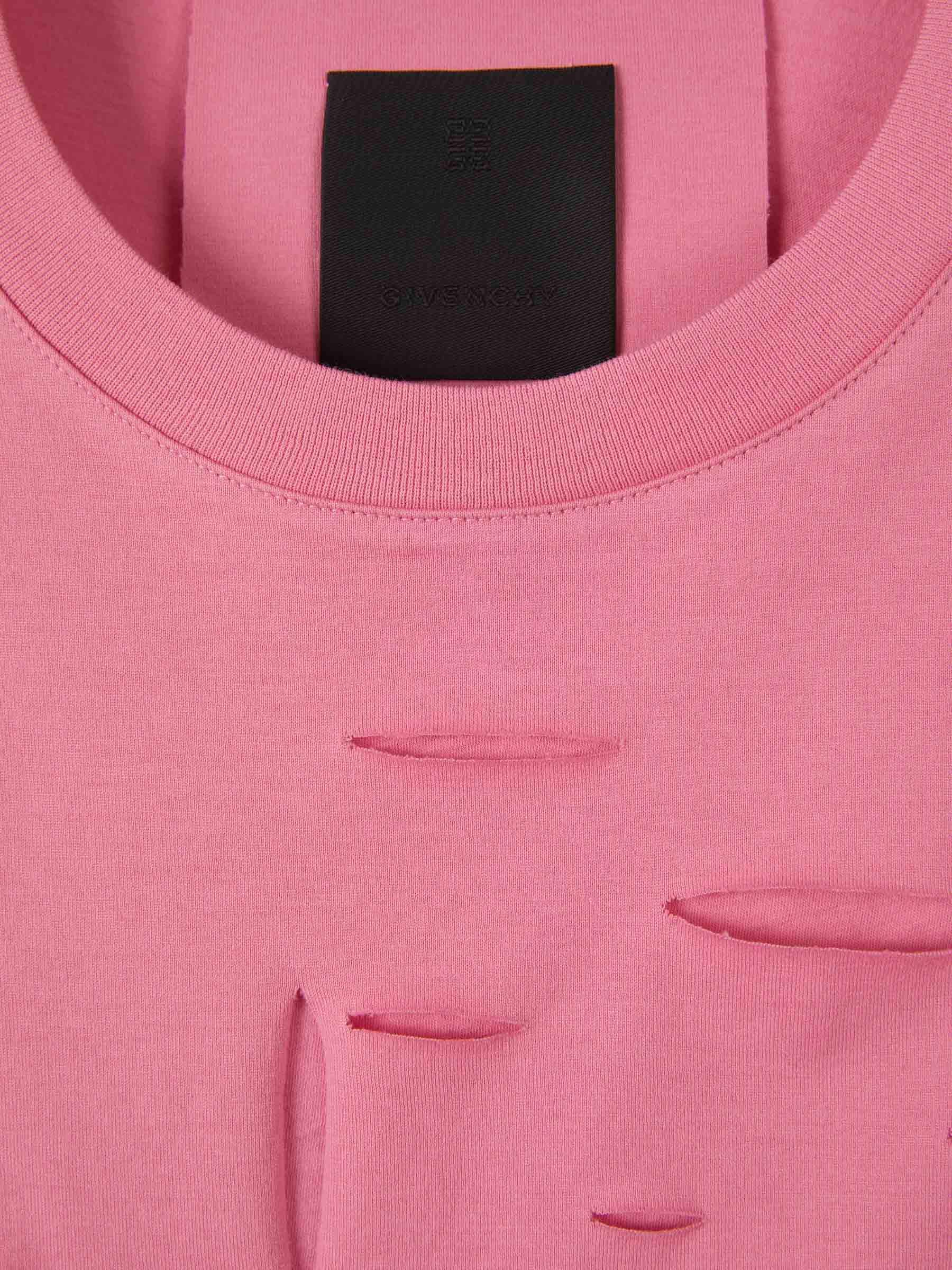 Givenchy Camiseta Diseño Rasgado color Rosa sku 553-003067 01 - Foto 3