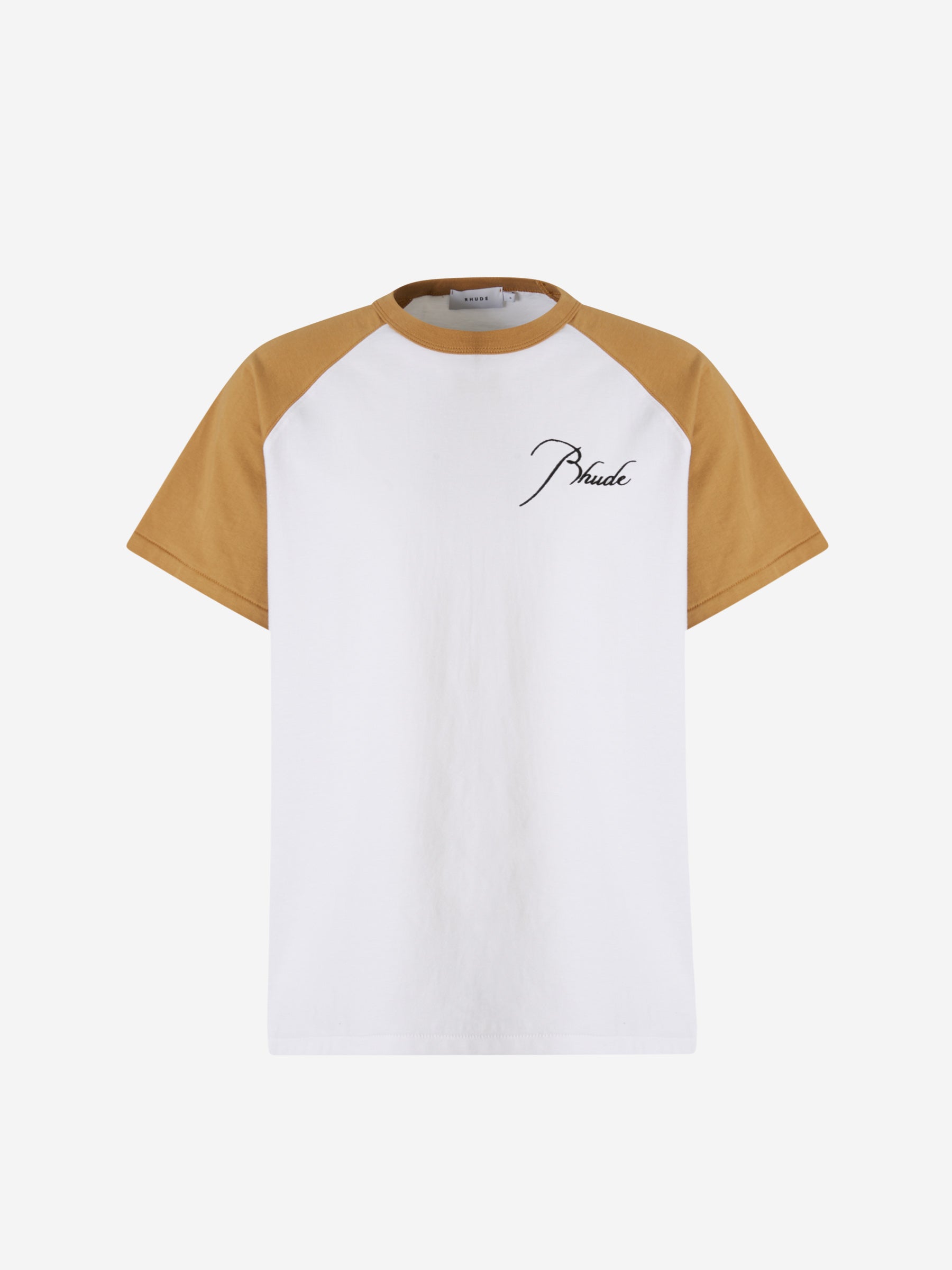 Rhude Camiseta Logo Bordado color Mostaza sku 553-003133 00 - Foto 1