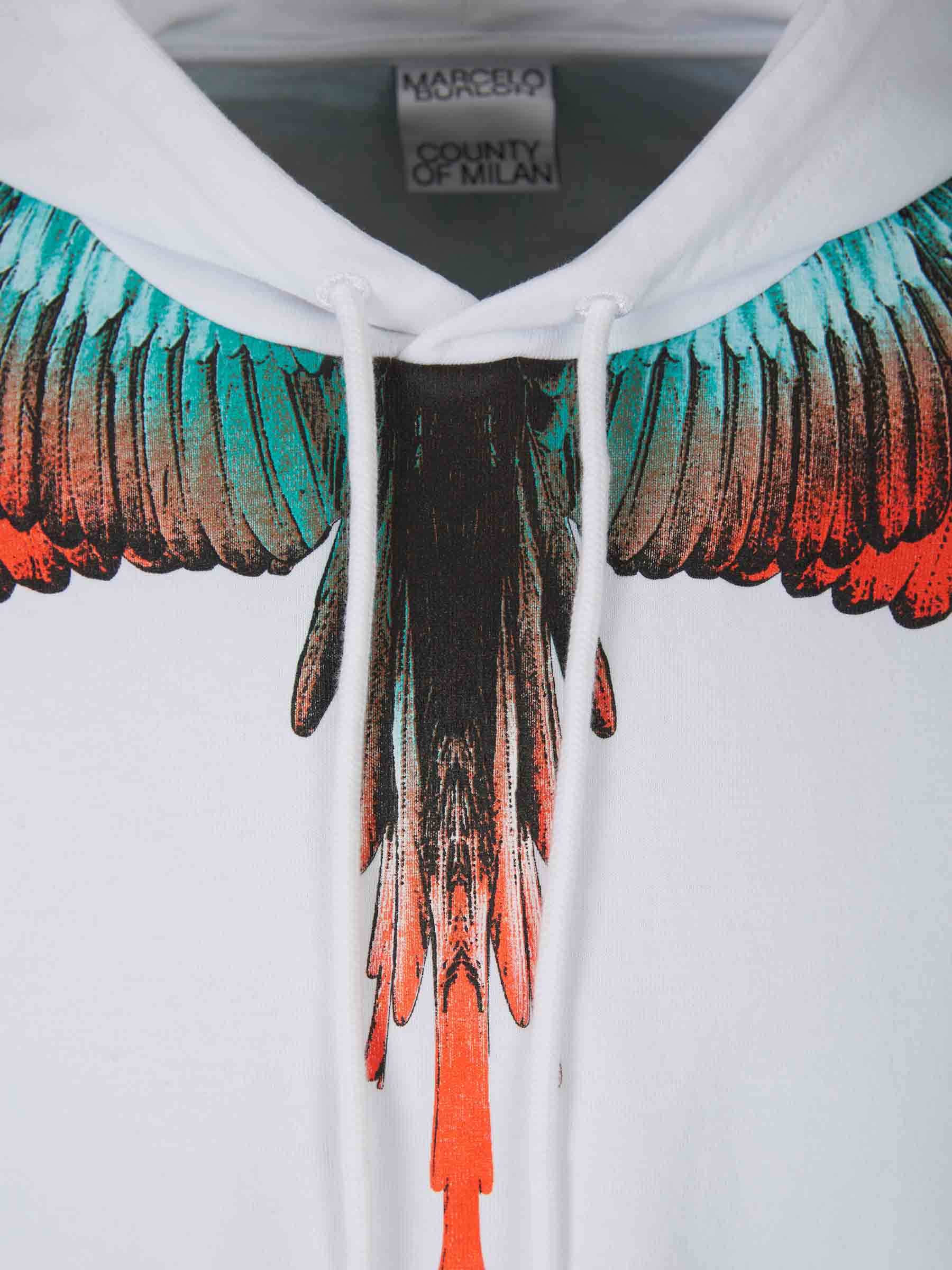 Outlet online Marcelo Burlon Hombre Sudadera Camiseta Capucha color Blanco sku 553-003157 01 - Foto 3