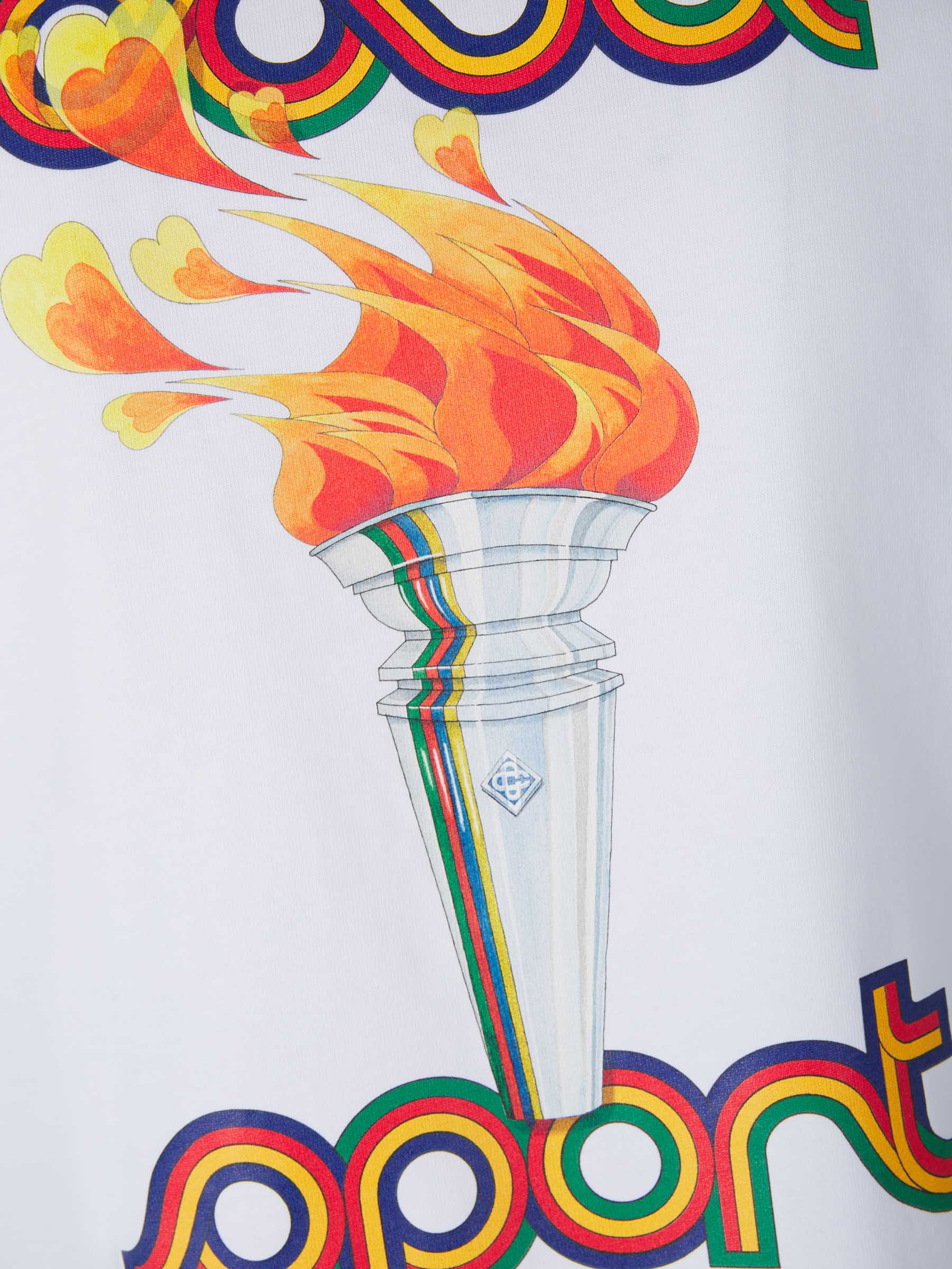 Casablanca Camiseta La Flamme color Blanco sku 553-003248 01 - Foto 5