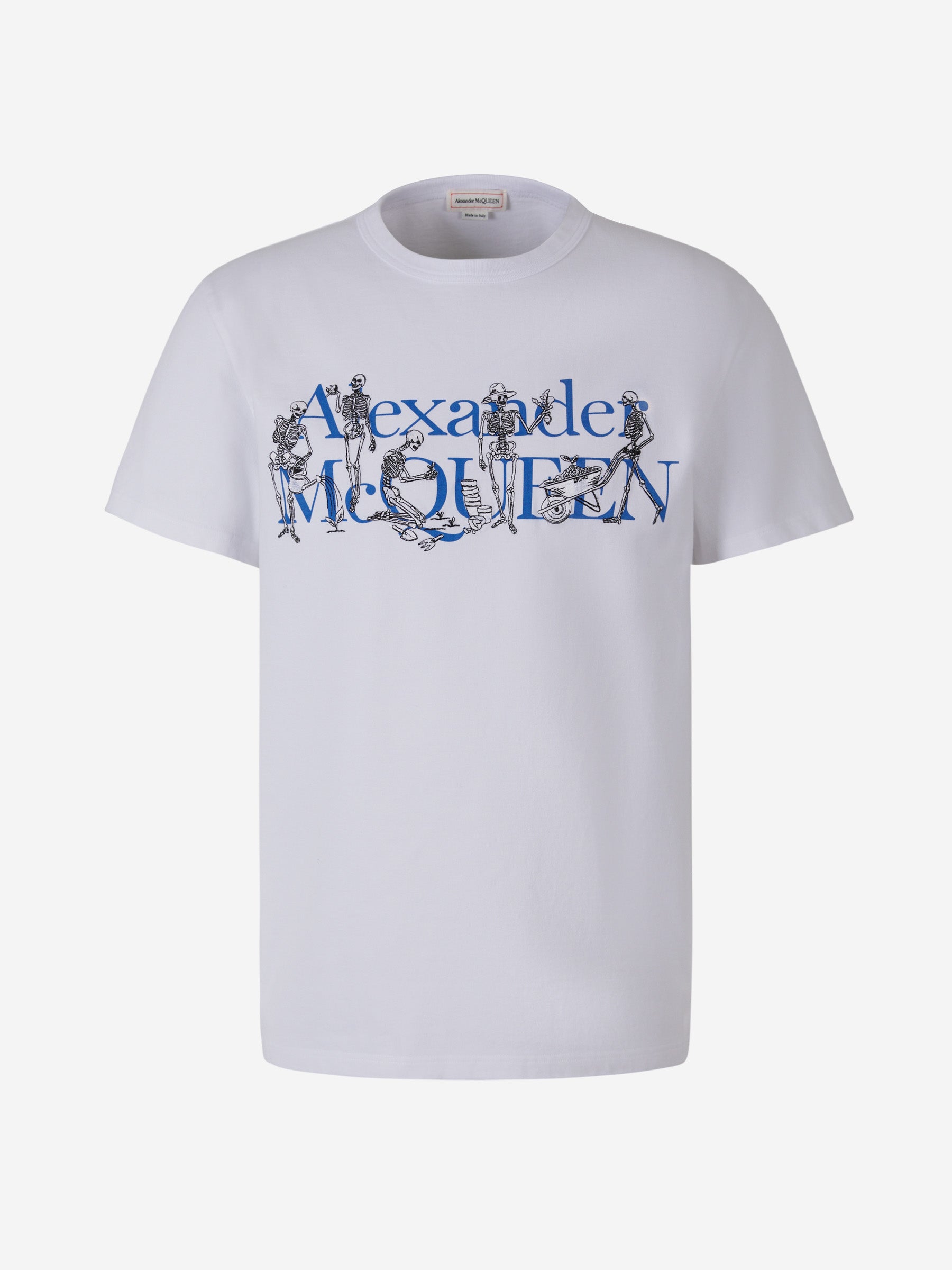 Outlet online Alexander McQueen Hombre Camiseta Gráfico Estampado color Blanco sku 553-003267 01 - Foto 1