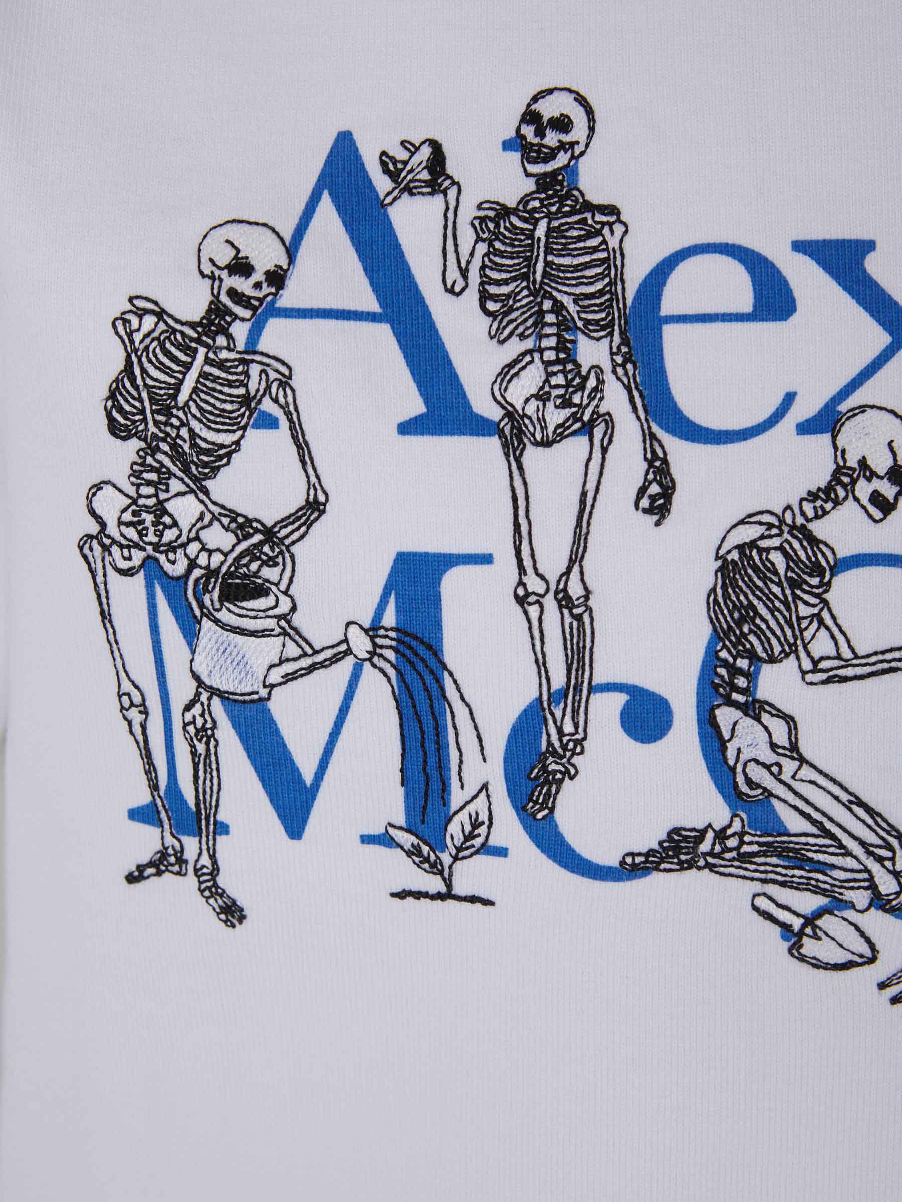Outlet online Alexander McQueen Hombre Camiseta Gráfico Estampado color Blanco sku 553-003267 01 - Foto 4