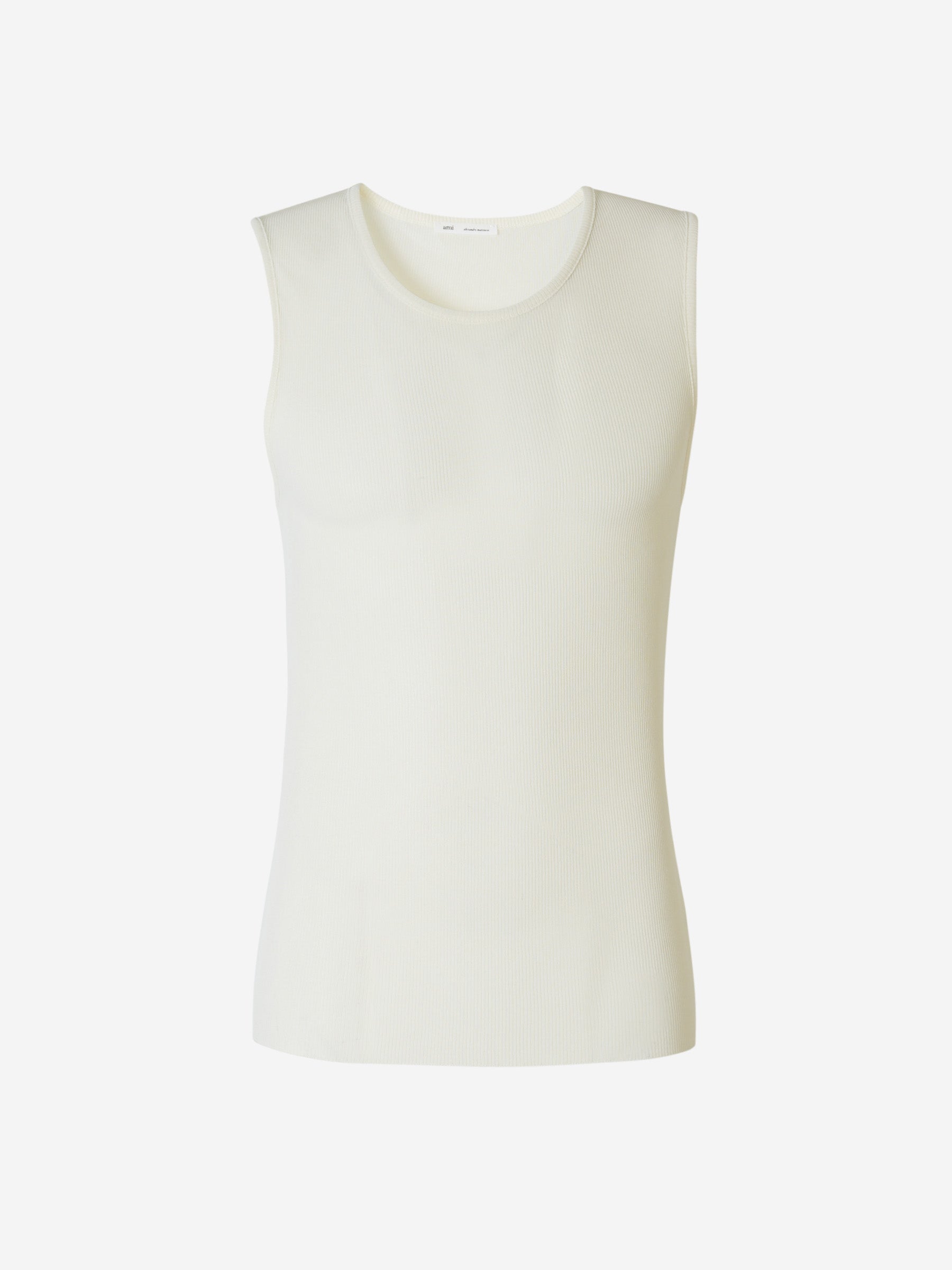 Ami Paris Camiseta Larga Sin Mangas color Crema sku 553-003279 01 - Foto 1