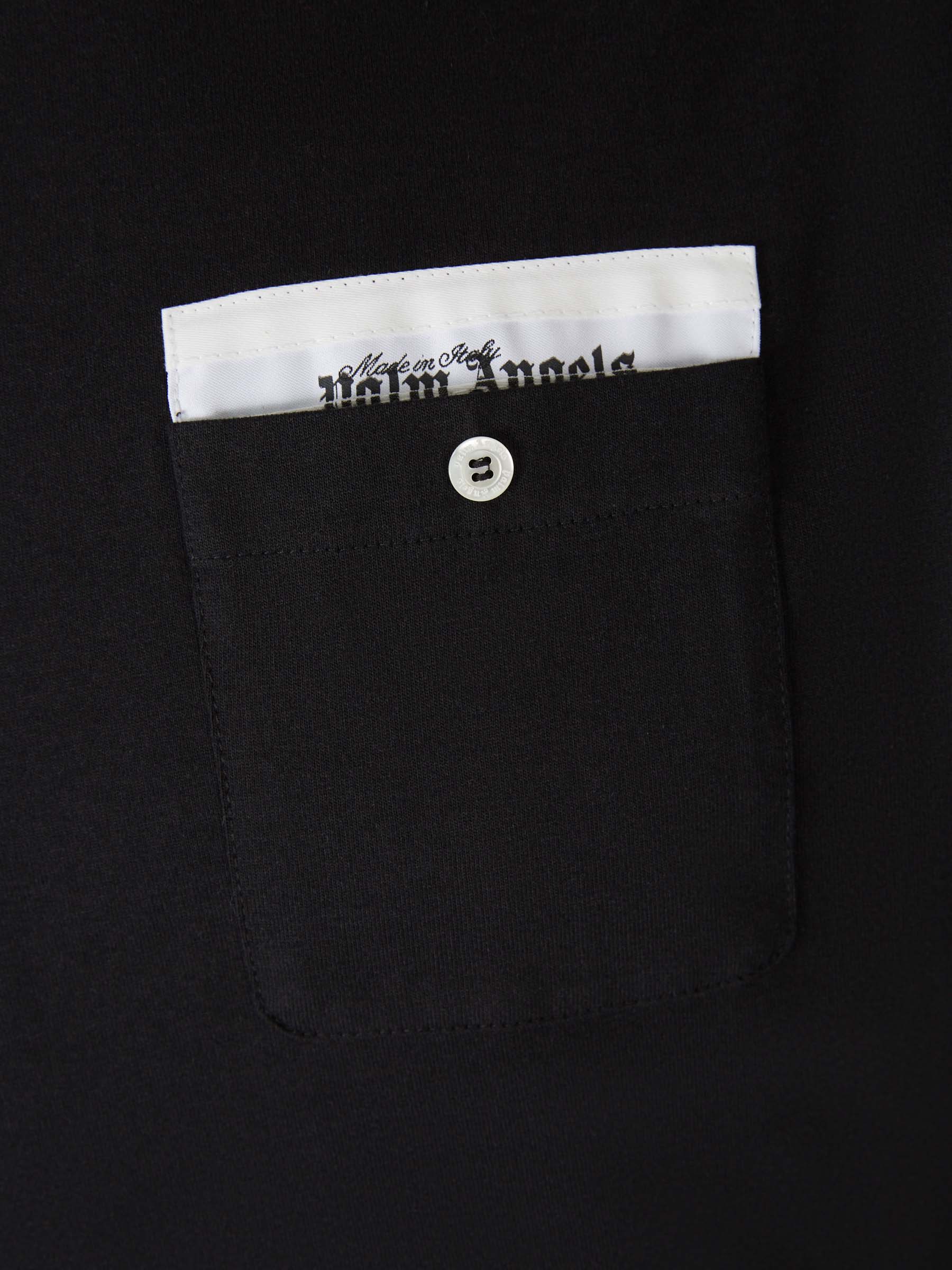 Palm Angels Camiseta Bolsillo Algodón color Negro sku 553-003296 02 - Foto 2