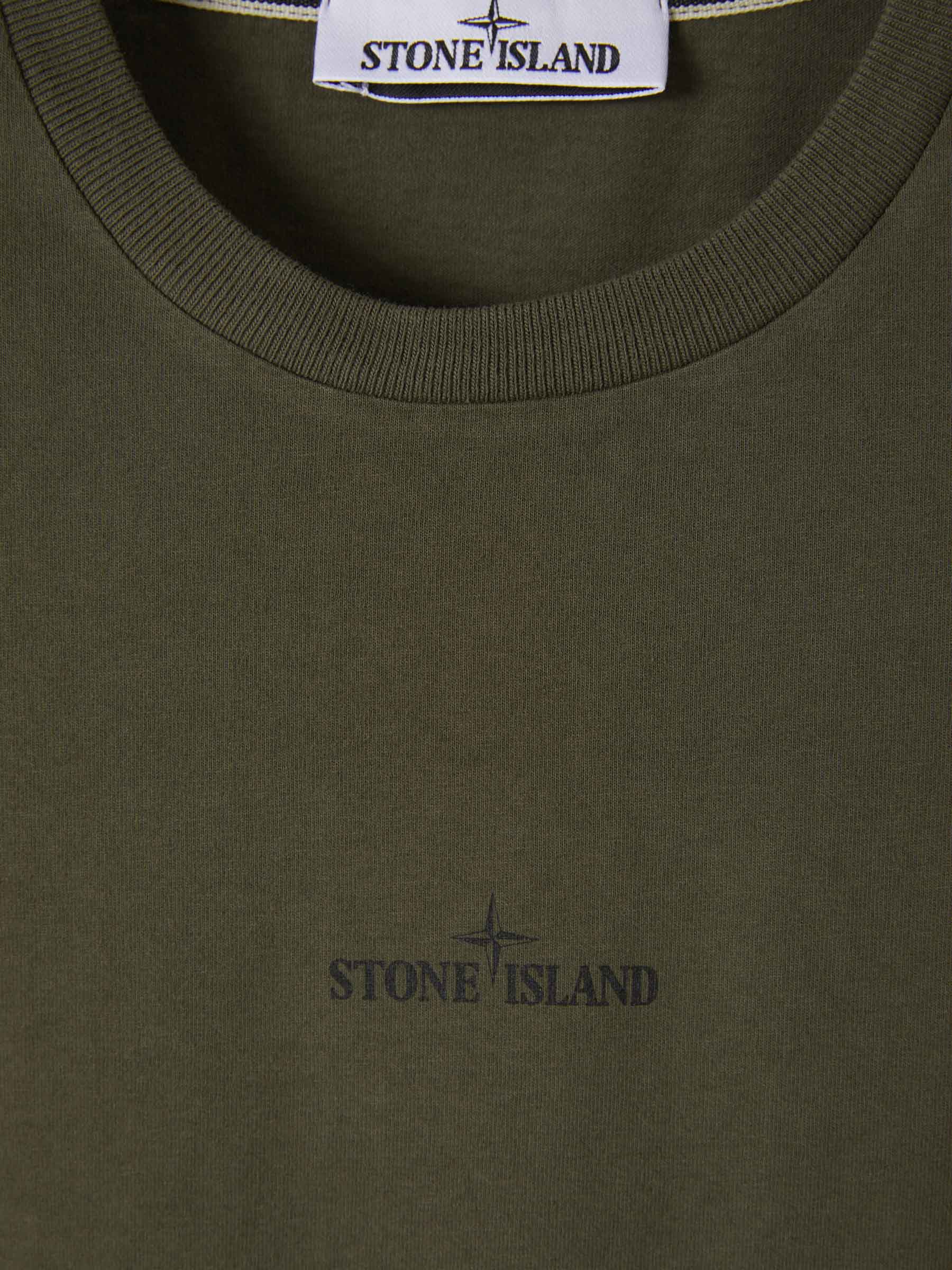 Stone Island Camiseta Logo Bordado color Verde Oscuro sku 553-003373 02 - Foto 3