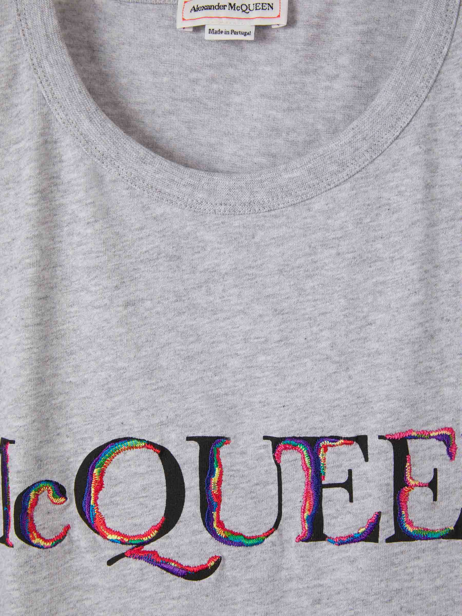 Alexander McQueen Camiseta Logo Estampado color Gris Claro sku 553-003404 01 - Foto 2