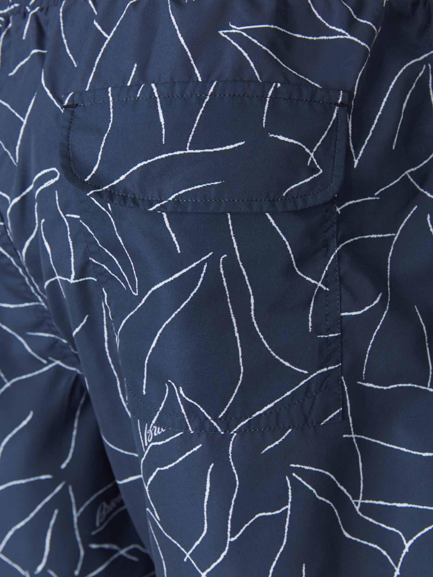 Brioni Bañador Motivo Geométrico color Azul Noche sku 561-001052 01 - Foto 5