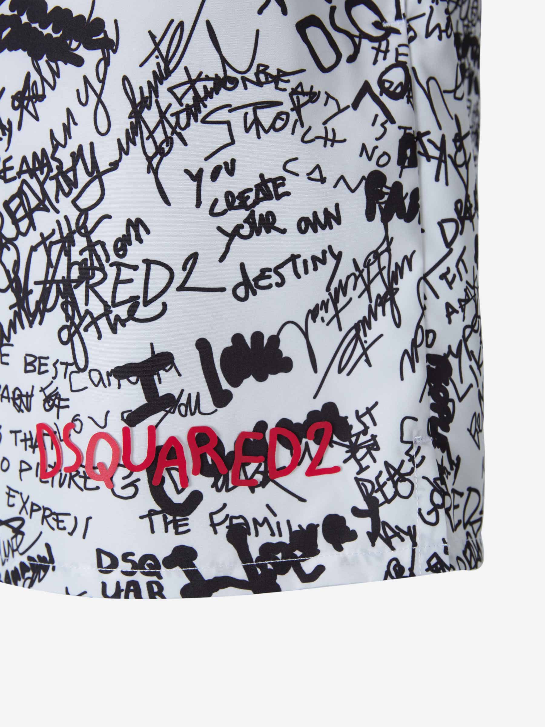 Dsquared2 Bañador Logo Estampado color Blanco sku 561-001085 01 - Foto 3