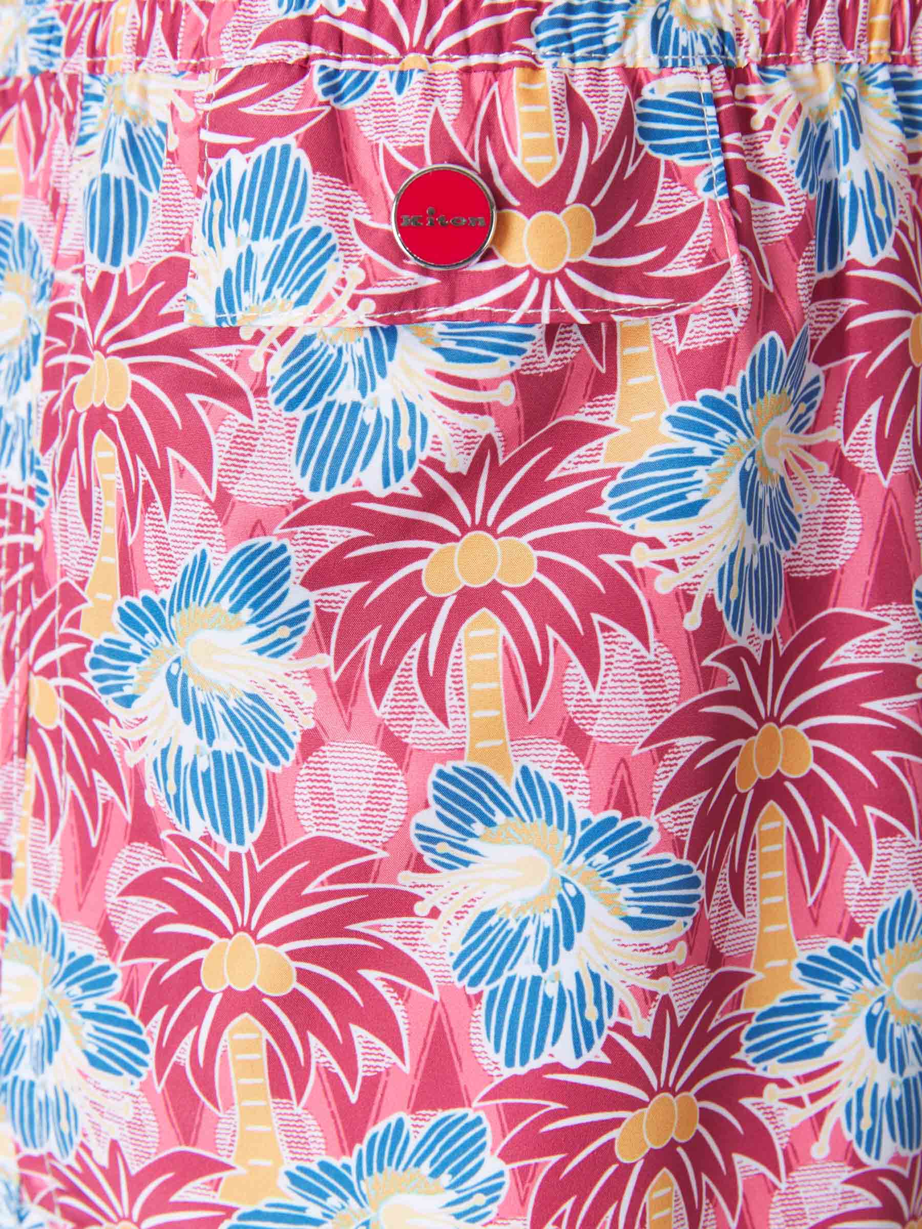 Kiton Bañador Motivo Palmeras color Rojo sku 561-001123 01 - Foto 5