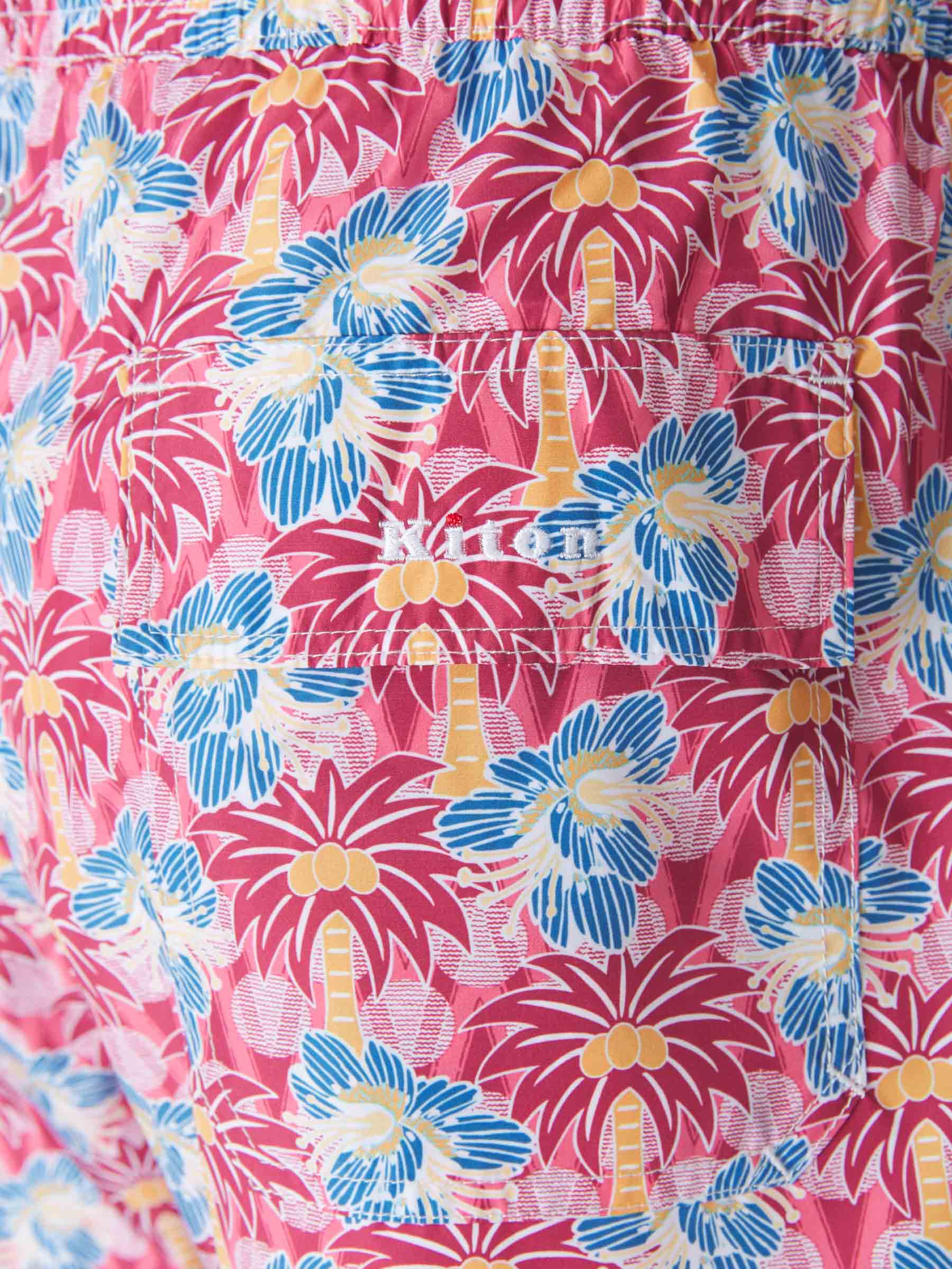 Kiton Bañador Motivo Palmeras color Rojo sku 561-001123 01 - Foto 6