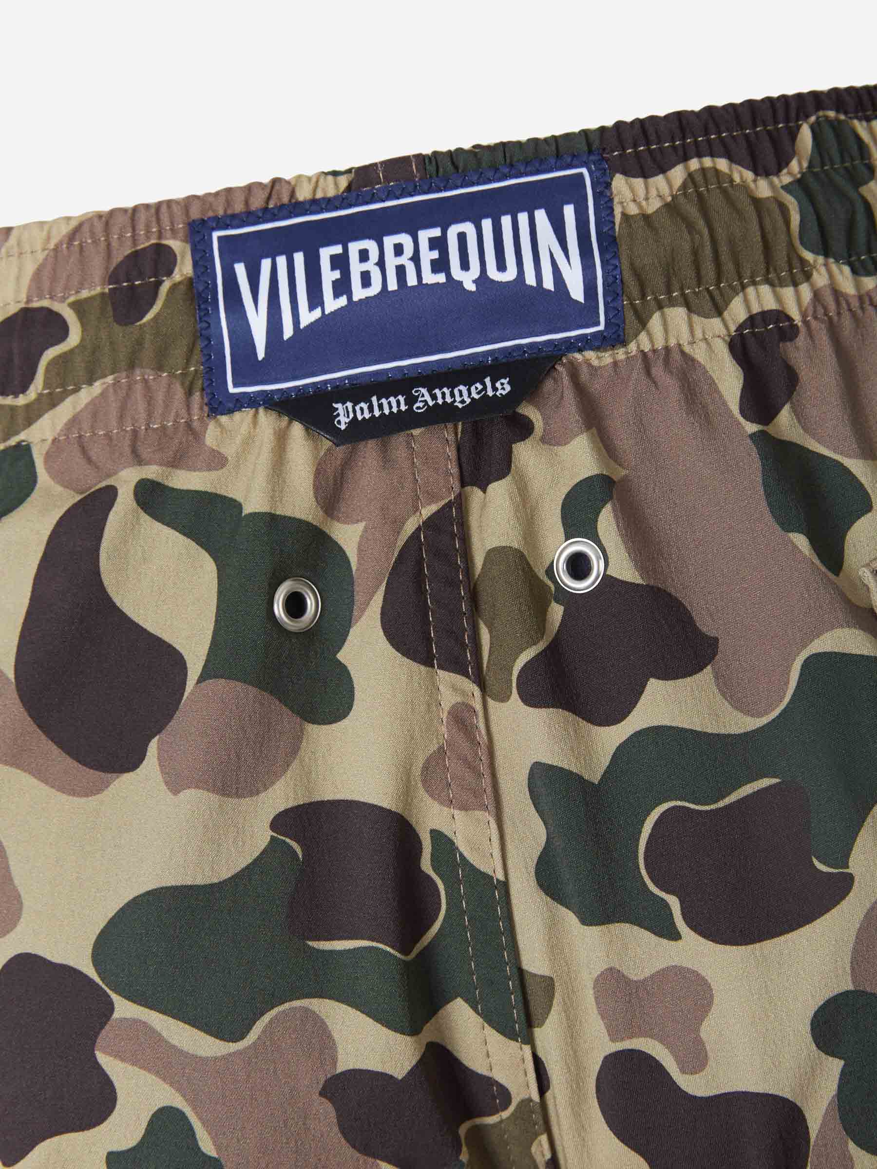 Palm Angels X Vilebrequin Bañador Motivo Camuflaje color Verde Militar sku 561-001134 01 - Foto 5