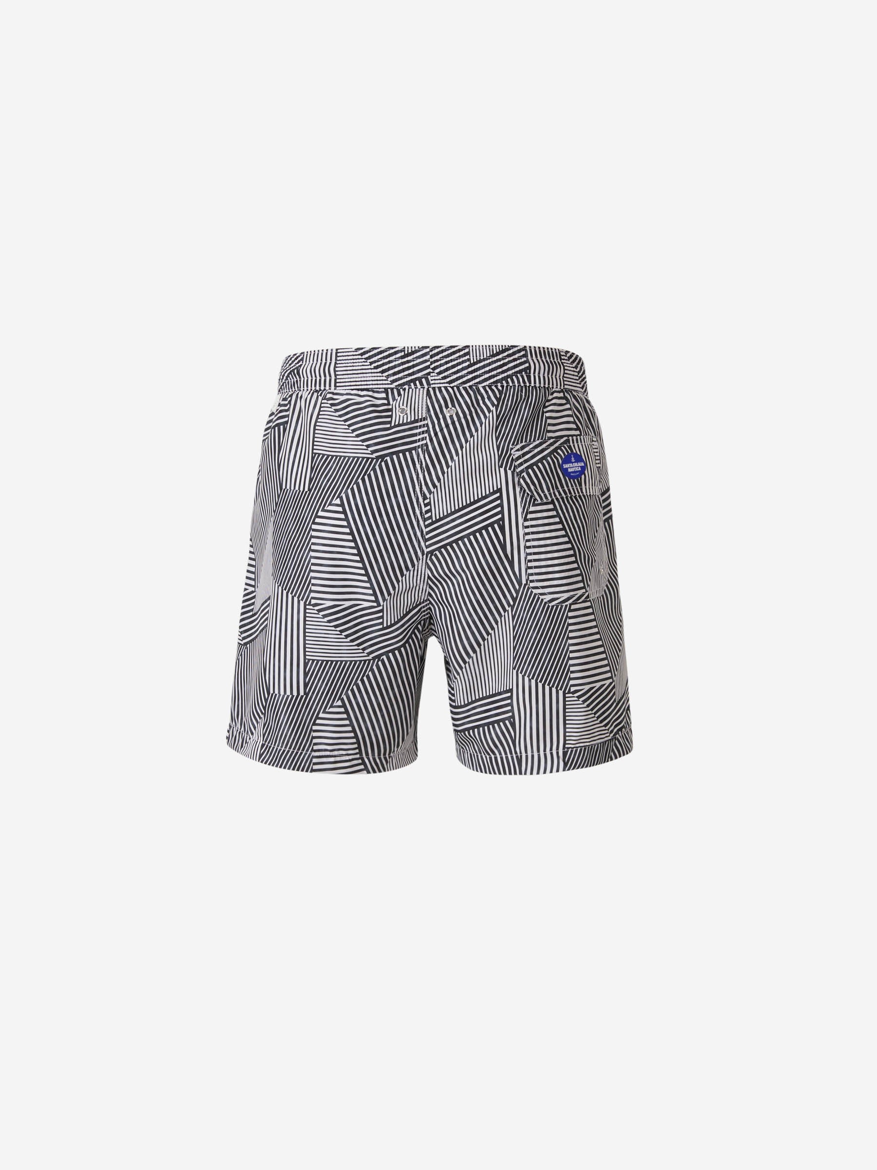 Santa Eulalia Bañador Naútico Motivo Geométrico color Negro sku 561-001196 01 - Foto 3