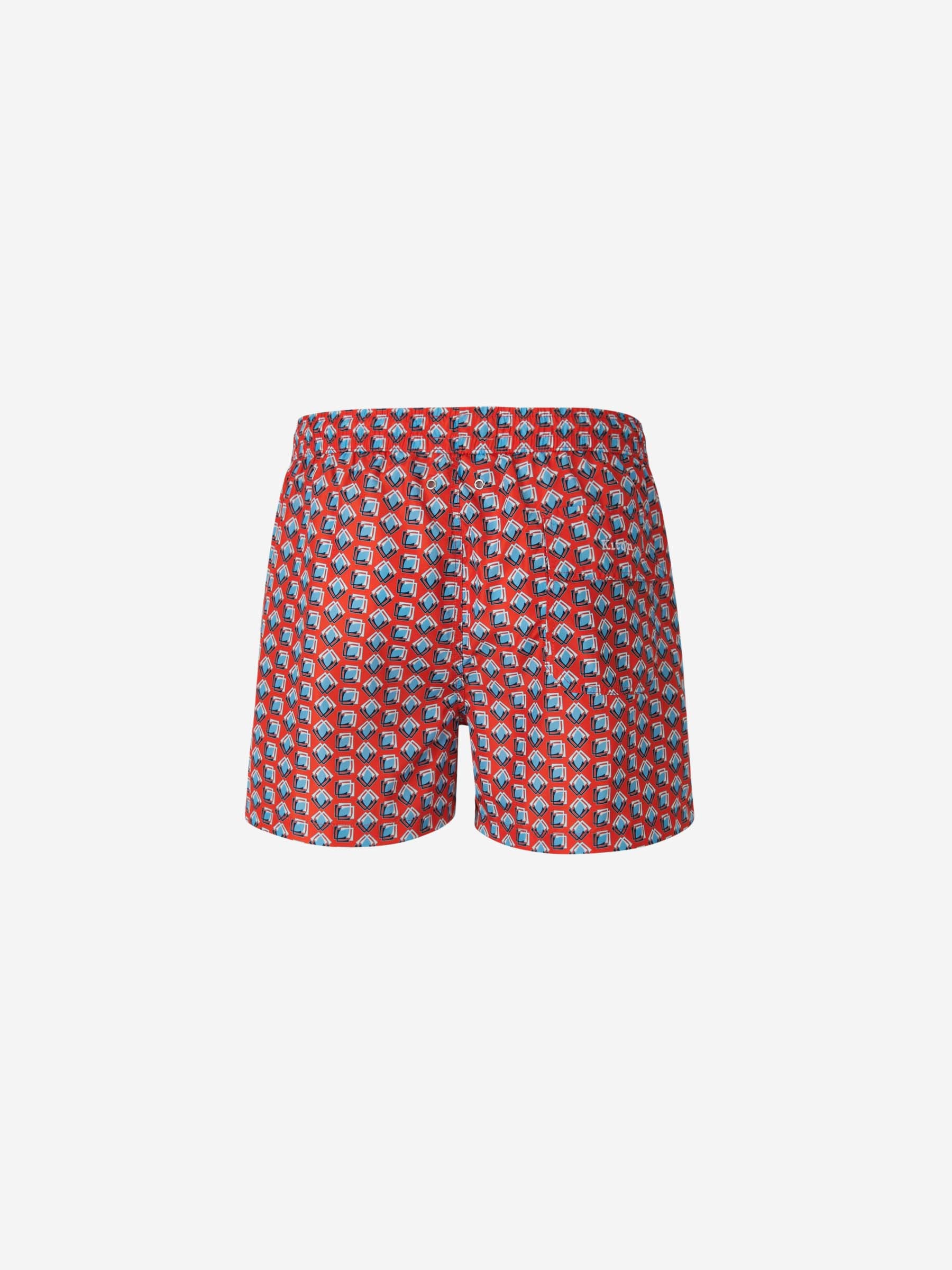 Kiton Bañador Técnico Motivo Geométrico color Rojo sku 561-001219 01 - Foto 3