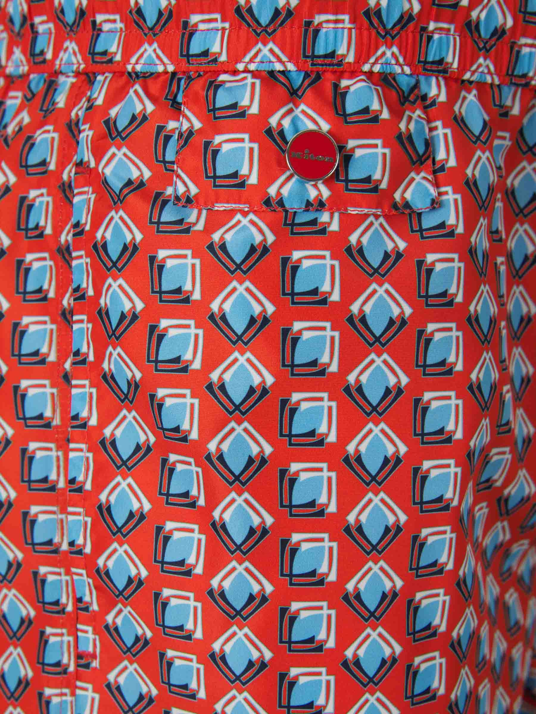 Kiton Bañador Técnico Motivo Geométrico color Rojo sku 561-001219 01 - Foto 4