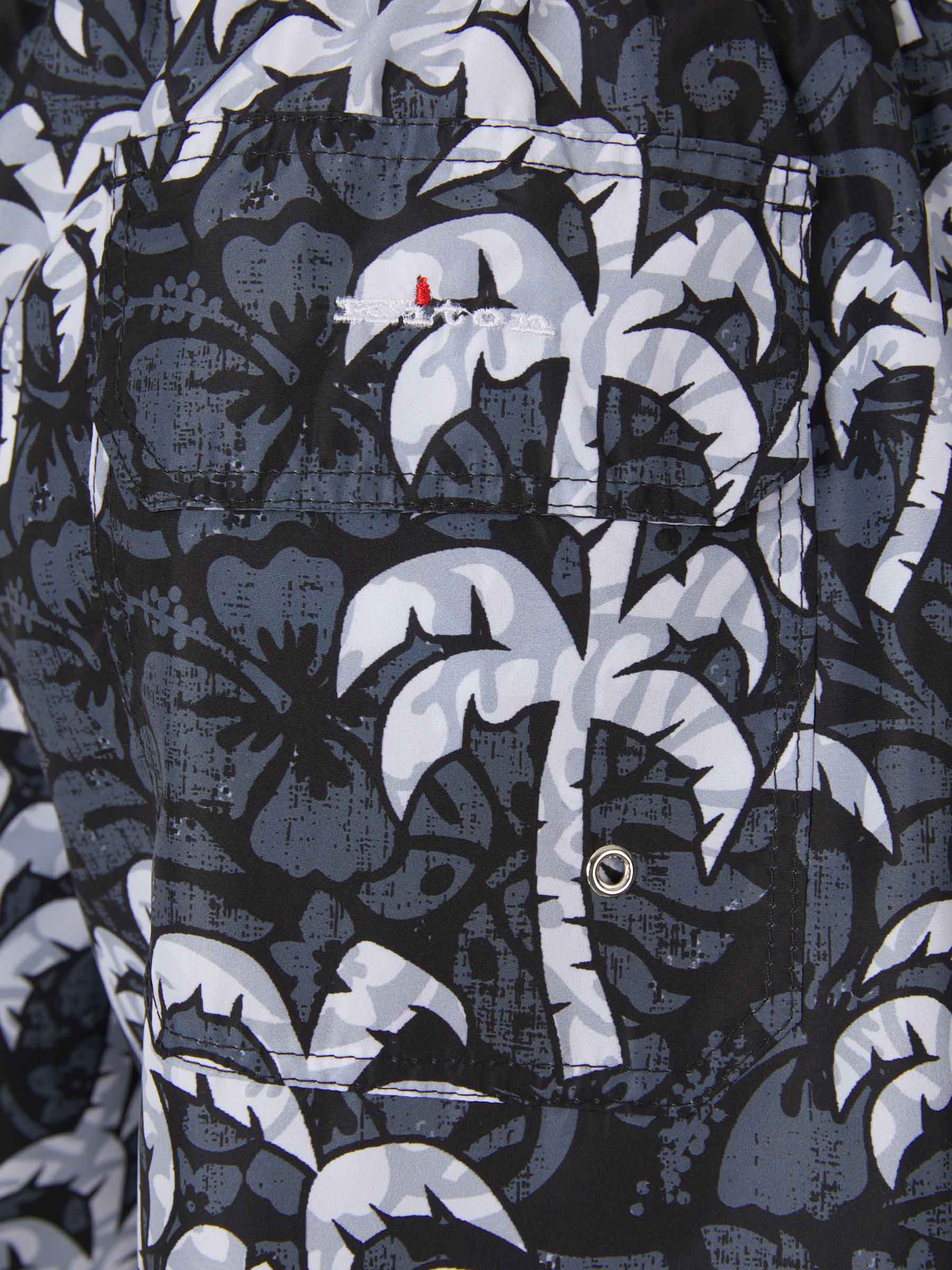 Kiton Bañador Motivo Palmeras color Negro sku 561-001225 01 - Foto 4