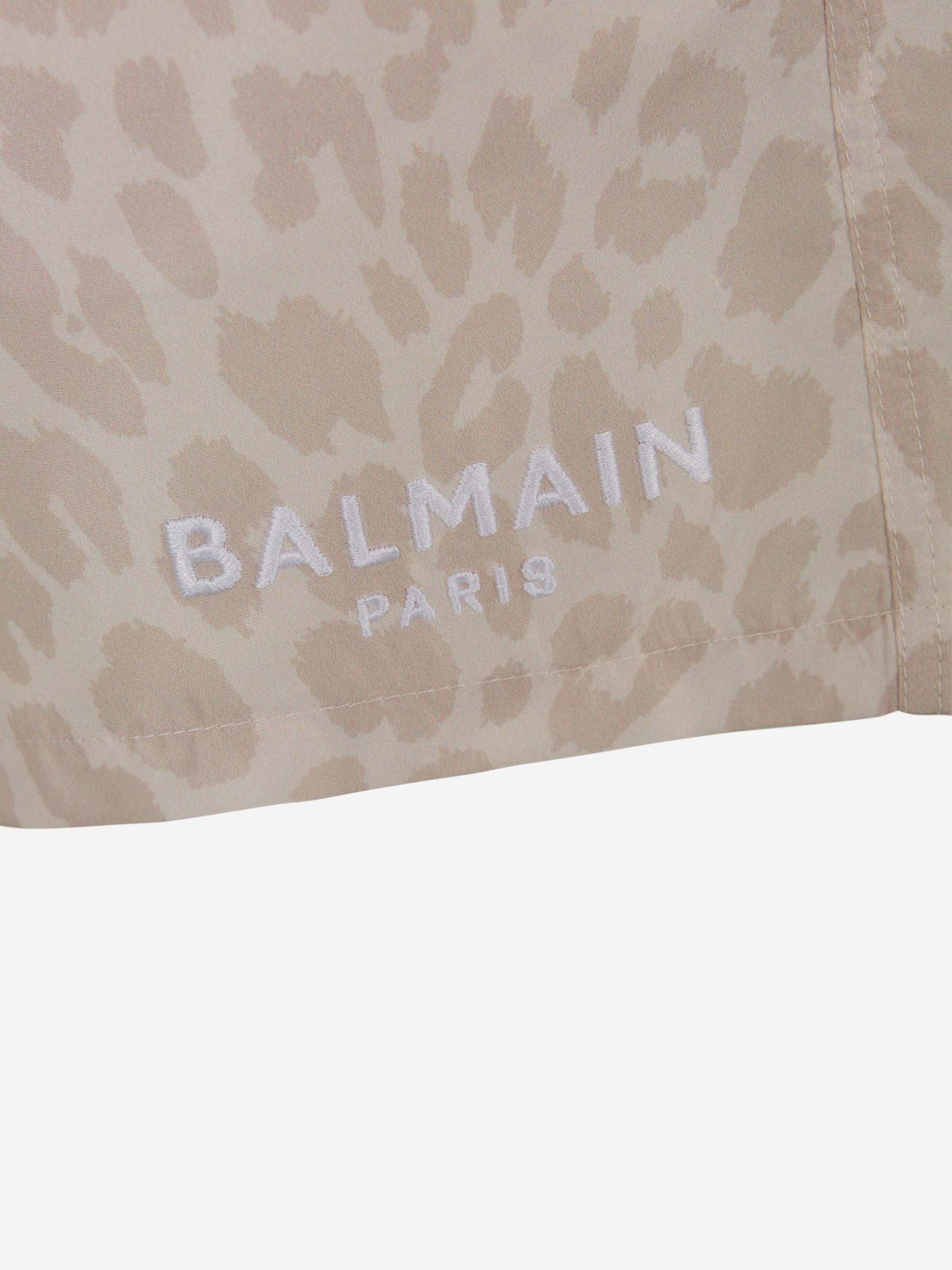 Balmain Bañador Motivo Leopardo color Beis sku 561-001265 01 - Foto 3