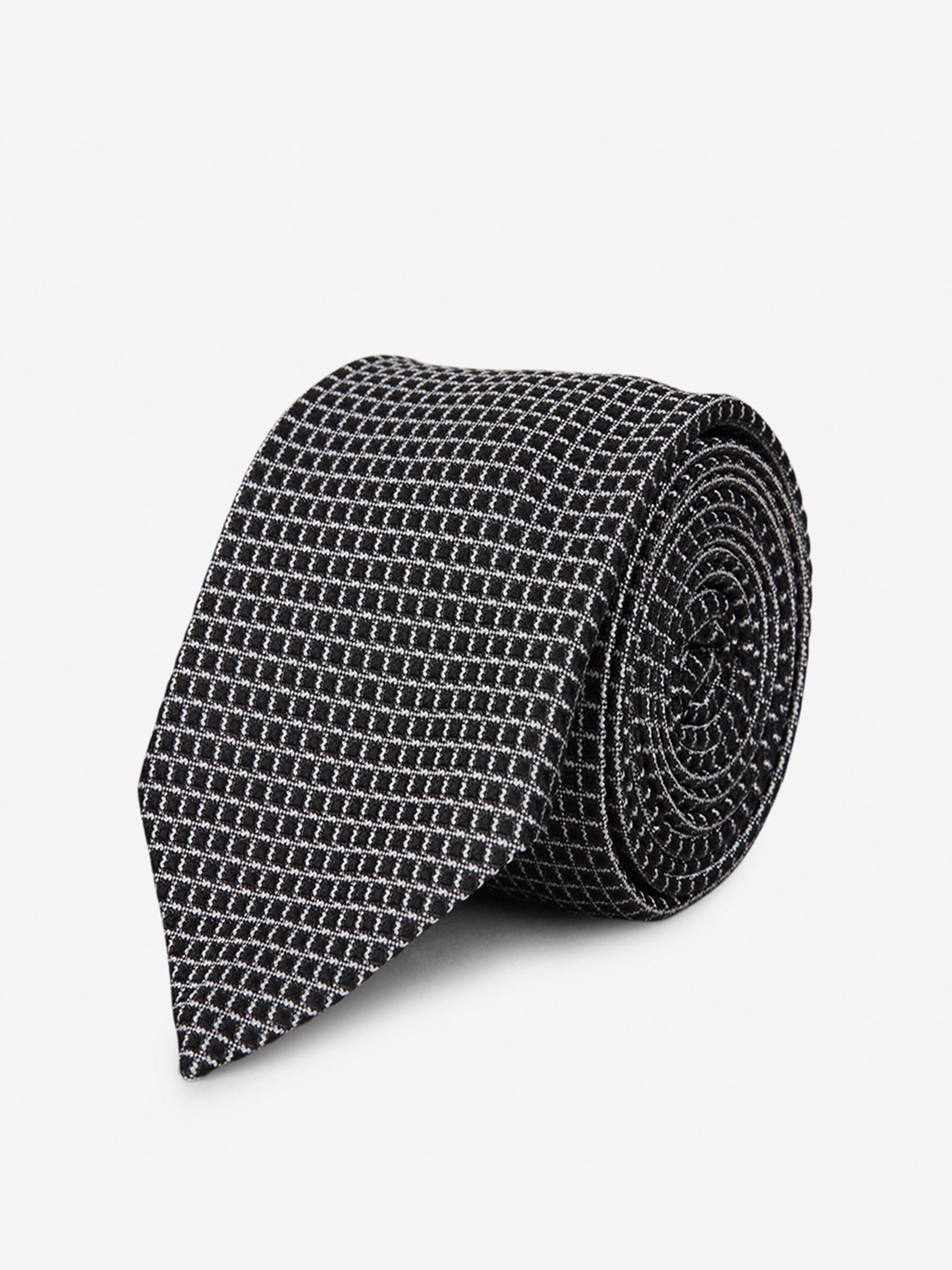 Santa Eulalia Corbata Motivo Cuadros color Negro sku 601-000762 02 - Foto 1