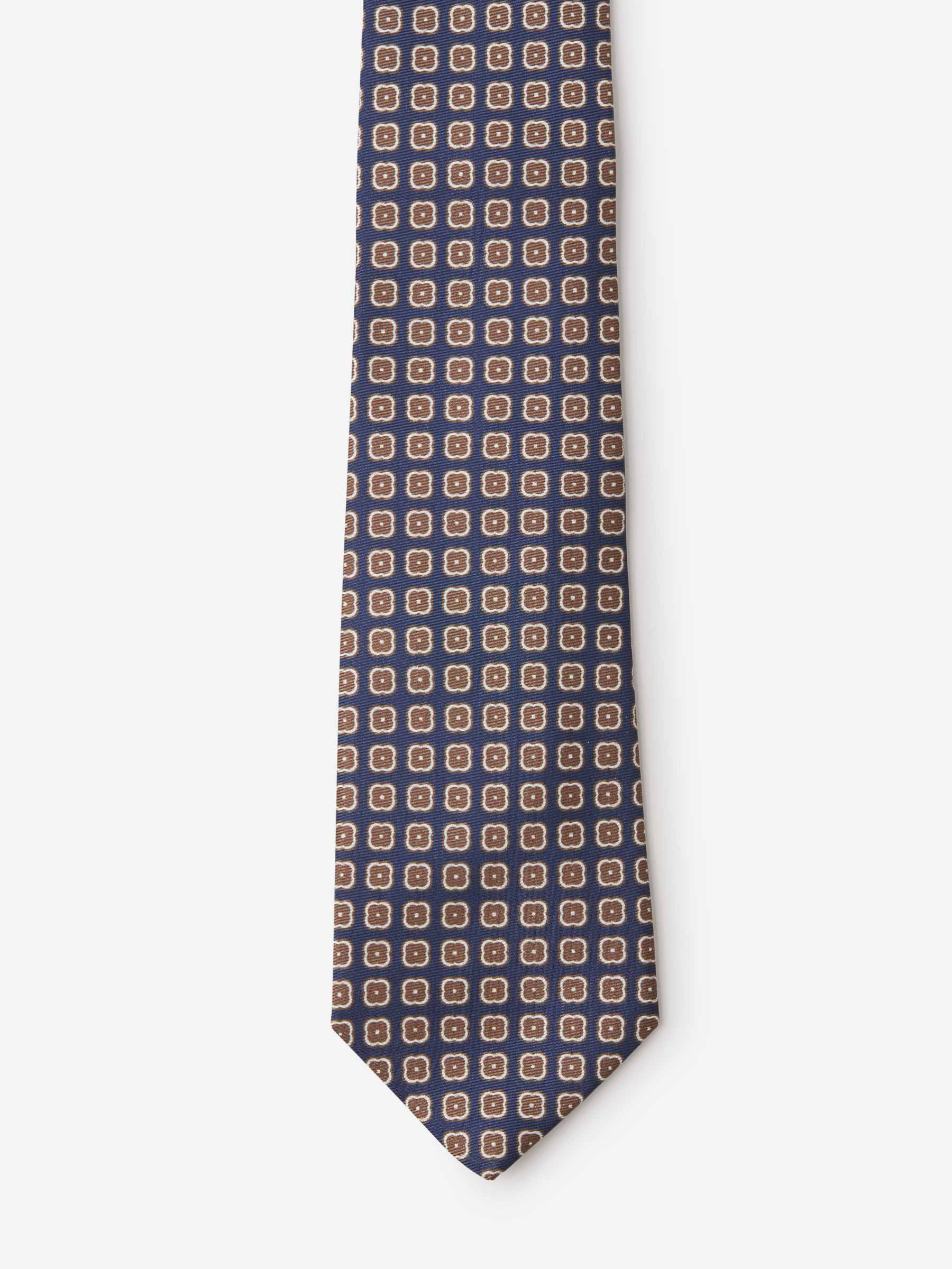 Borrelli Corbata Motivo Geométrico color Azul Noche sku 601-000834 06 - Foto 2