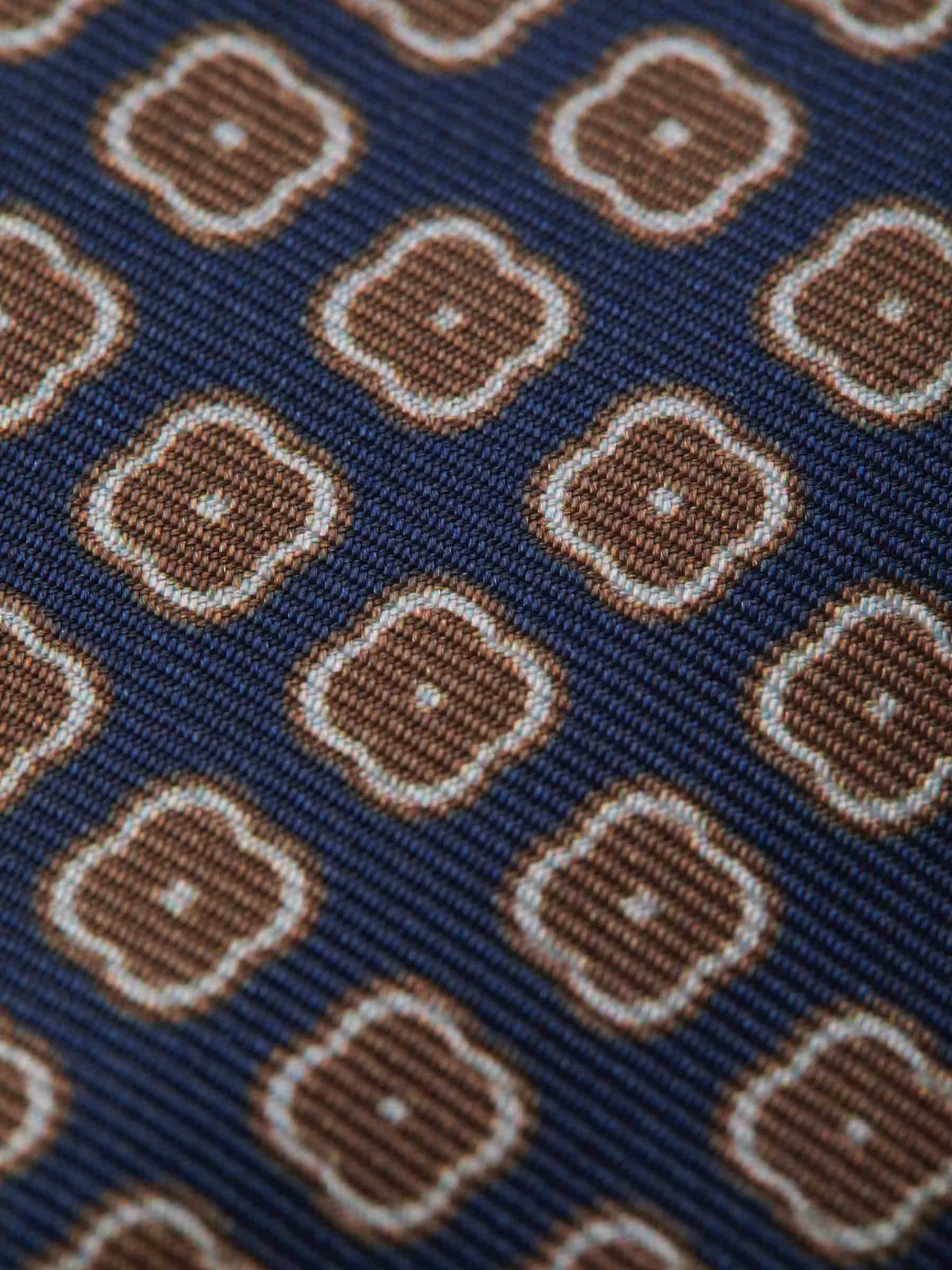 Borrelli Corbata Motivo Geométrico color Azul Noche sku 601-000834 06 - Foto 3