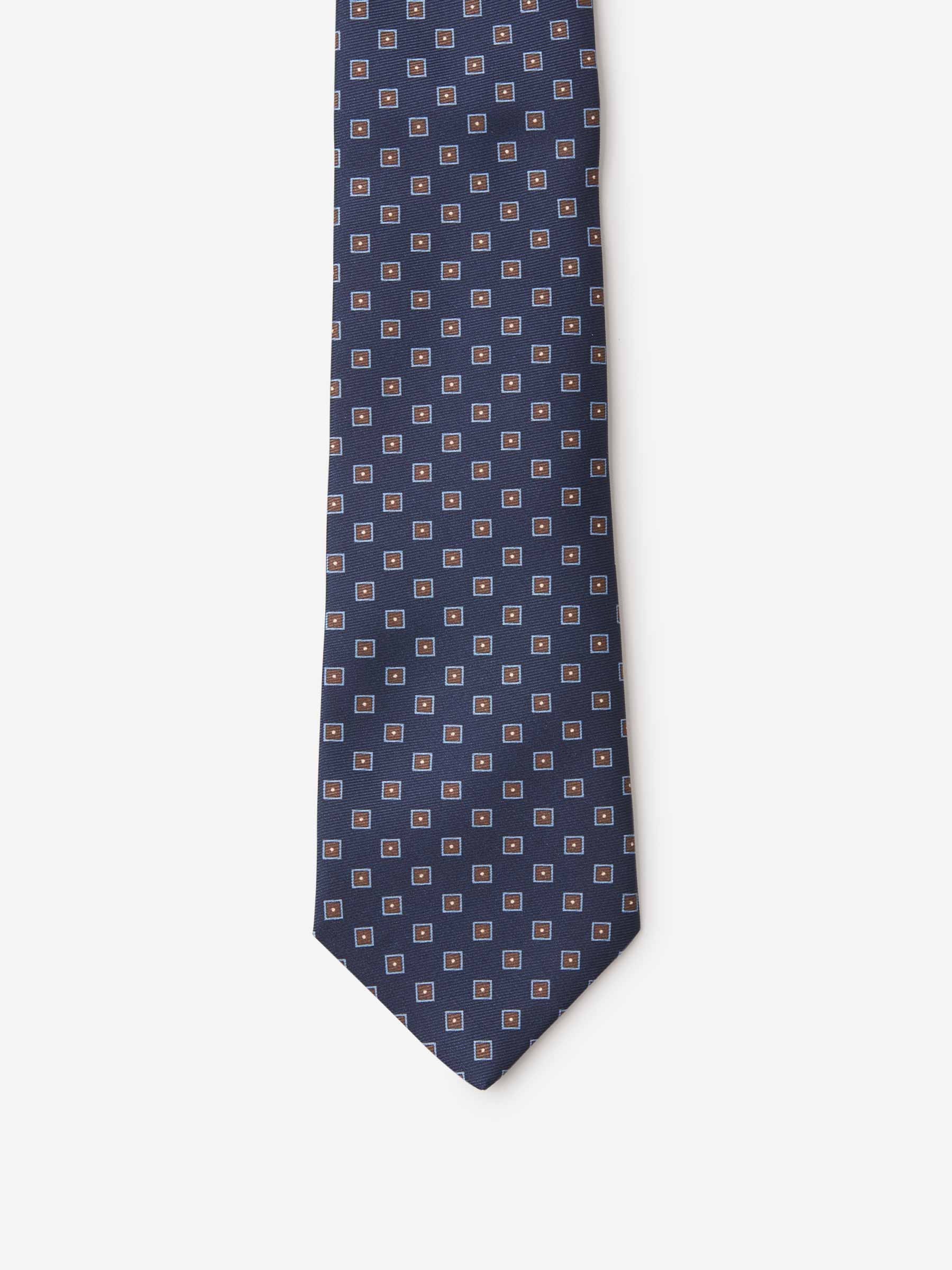 Borrelli Corbata Motivo Geométrico color Azul Noche sku 601-000834 06 - Foto 5