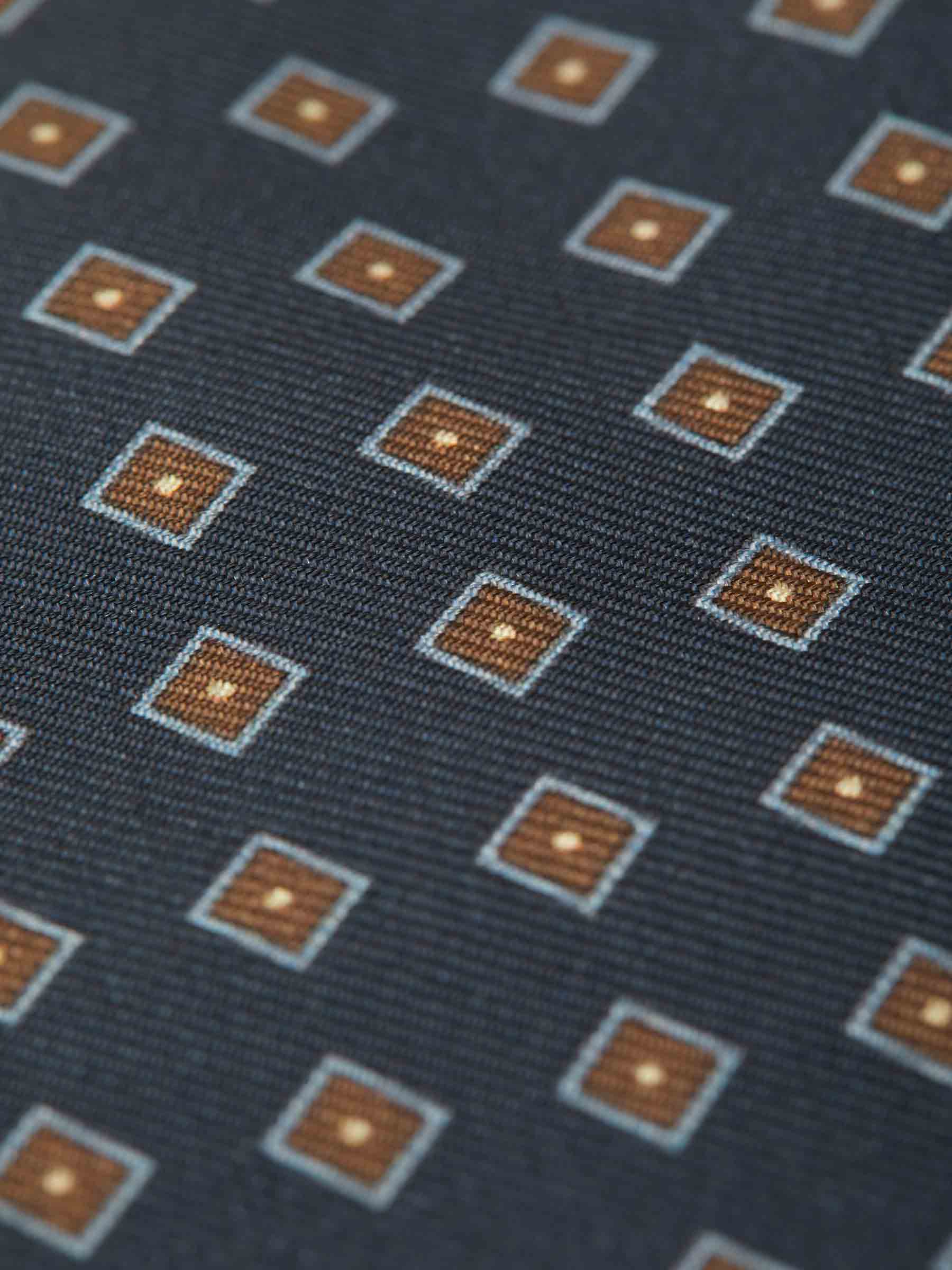 Borrelli Corbata Motivo Geométrico color Azul Noche sku 601-000834 06 - Foto 6