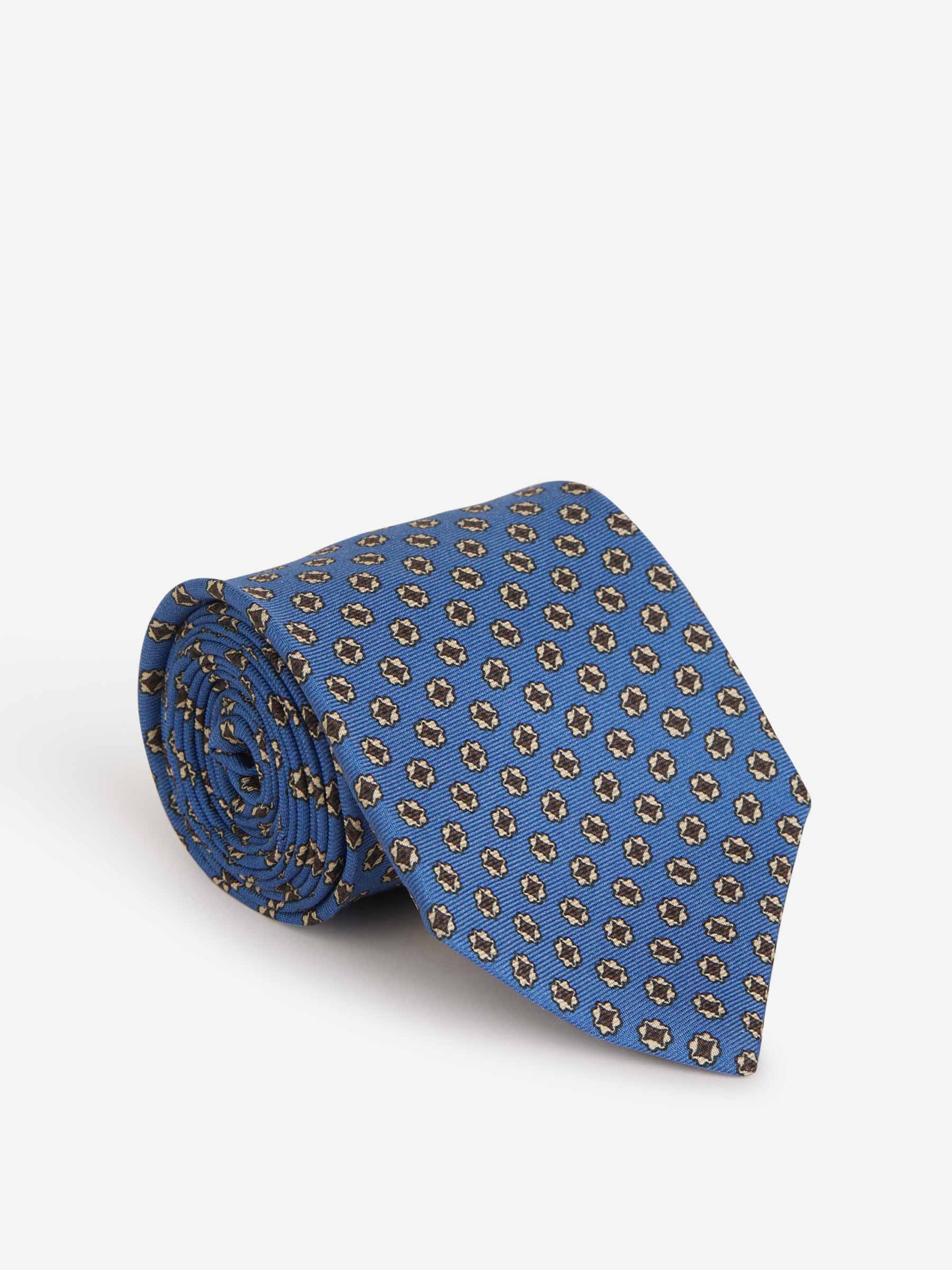 Borrelli Corbata Motivo Geométrico color Azul Noche sku 601-000834 06 - Foto 7