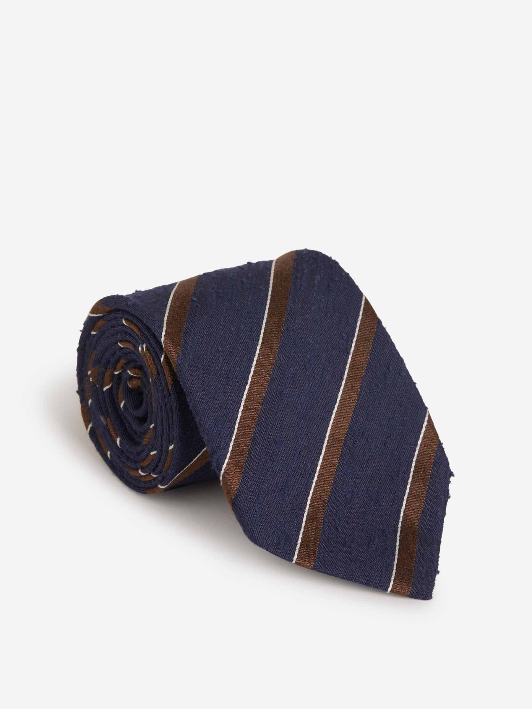 Santa Eulalia Corbata Motivo Rayas color Azul Noche sku 601-000888 03 - Foto 1