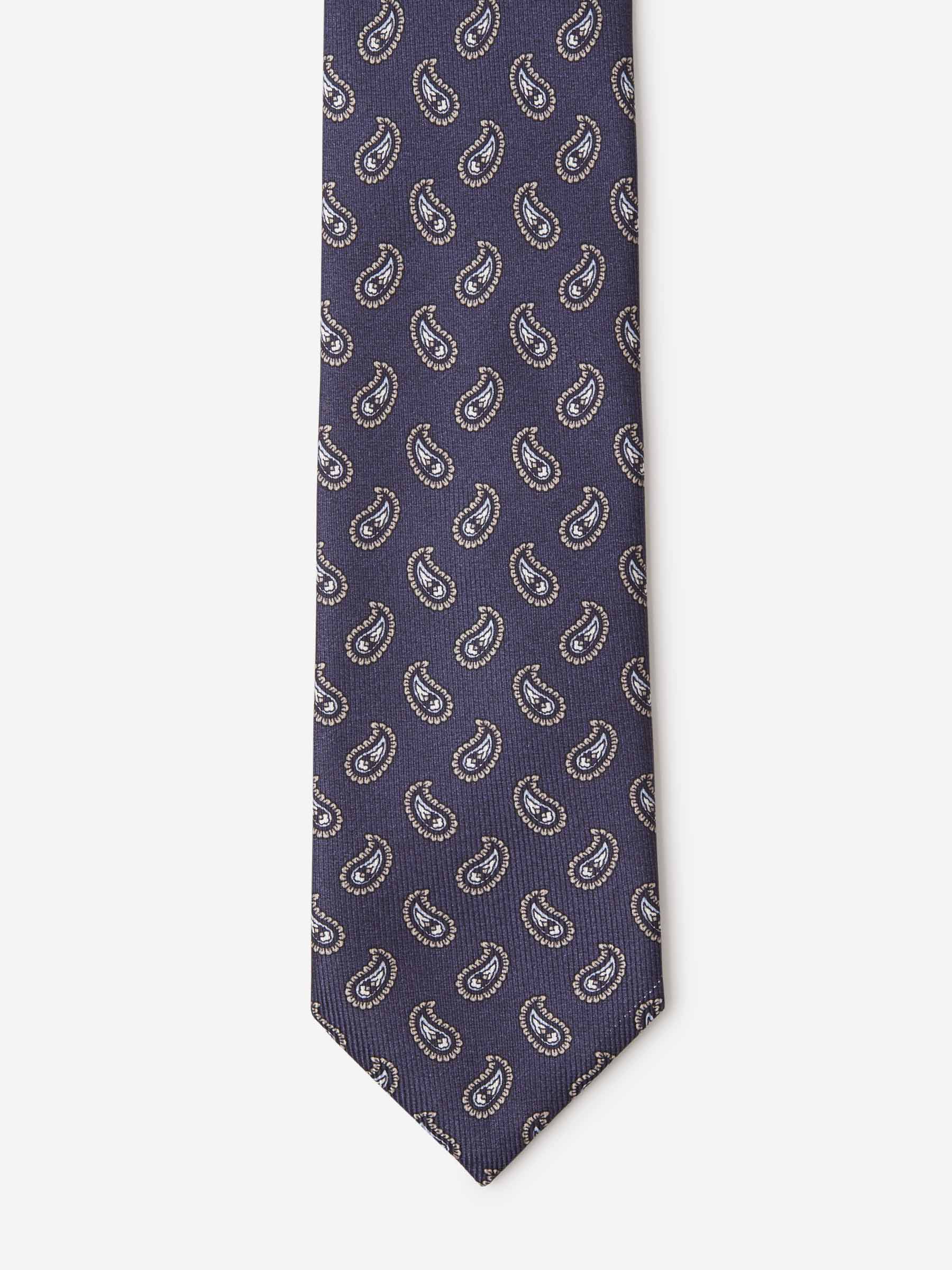 Brioni Corbata Motivo Paisley color Azul Noche sku 601-000933 04 - Foto 2