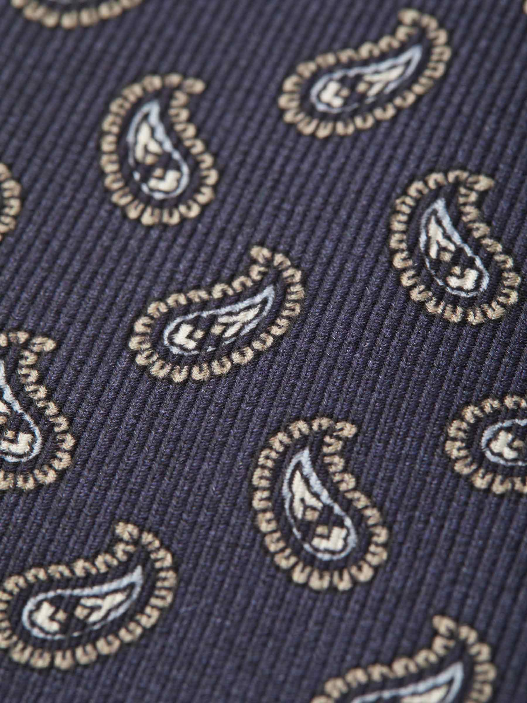 Brioni Corbata Motivo Paisley color Azul Noche sku 601-000933 04 - Foto 3