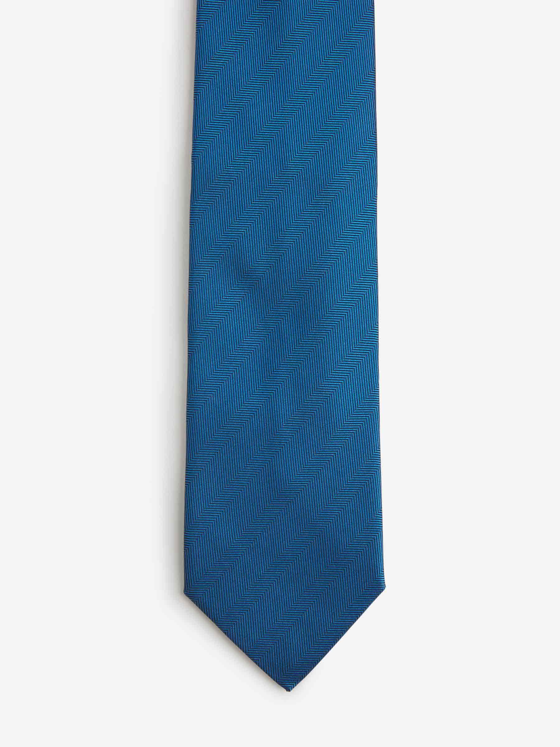 Santa Eulalia Corbata Motivo Espiga Seda color Azul Noche sku 601-001011 03 - Foto 5