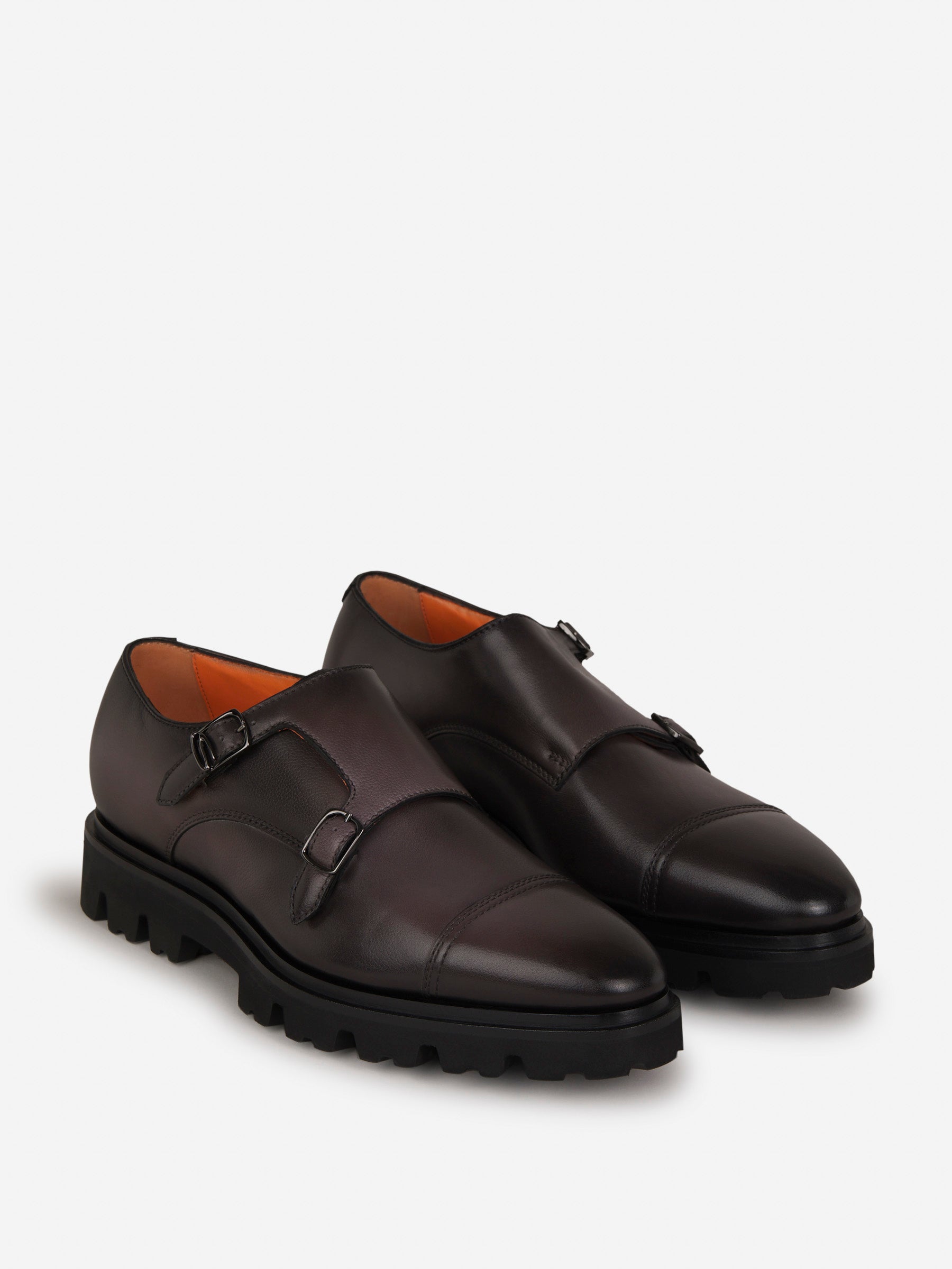 Santoni Zapatos Monkstrap Piel color Gris Oscuro sku 610-000177 01 - Foto 2