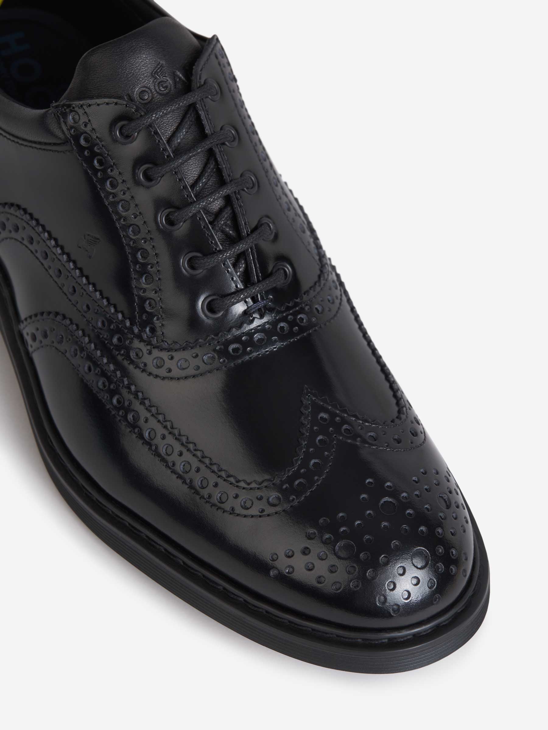 Outlet online Hogan Hombre Mocasines Cordones Piel color Negro sku 611-003772 01 - Foto 4