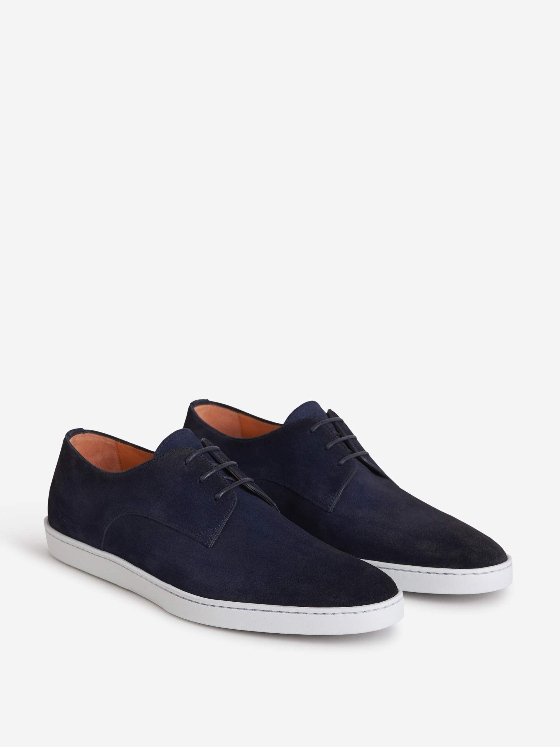 Outlet online Santoni Hombre Zapatos Derby Ante color Azul Marino sku 611-003826 01 - Foto 2