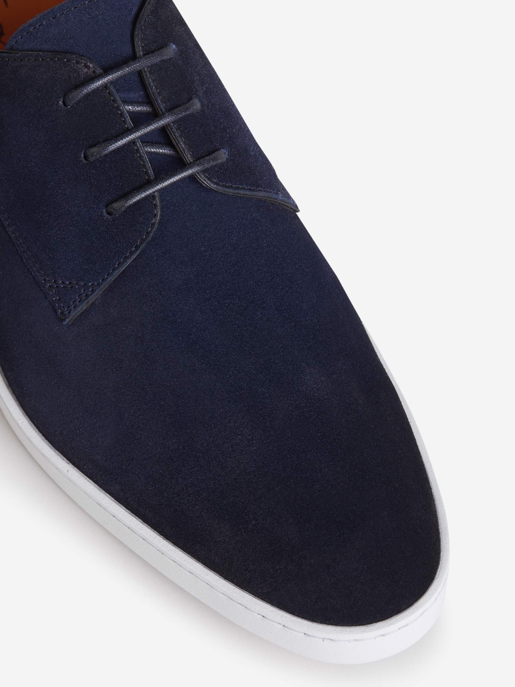 Outlet online Santoni Hombre Zapatos Derby Ante color Azul Marino sku 611-003826 01 - Foto 4