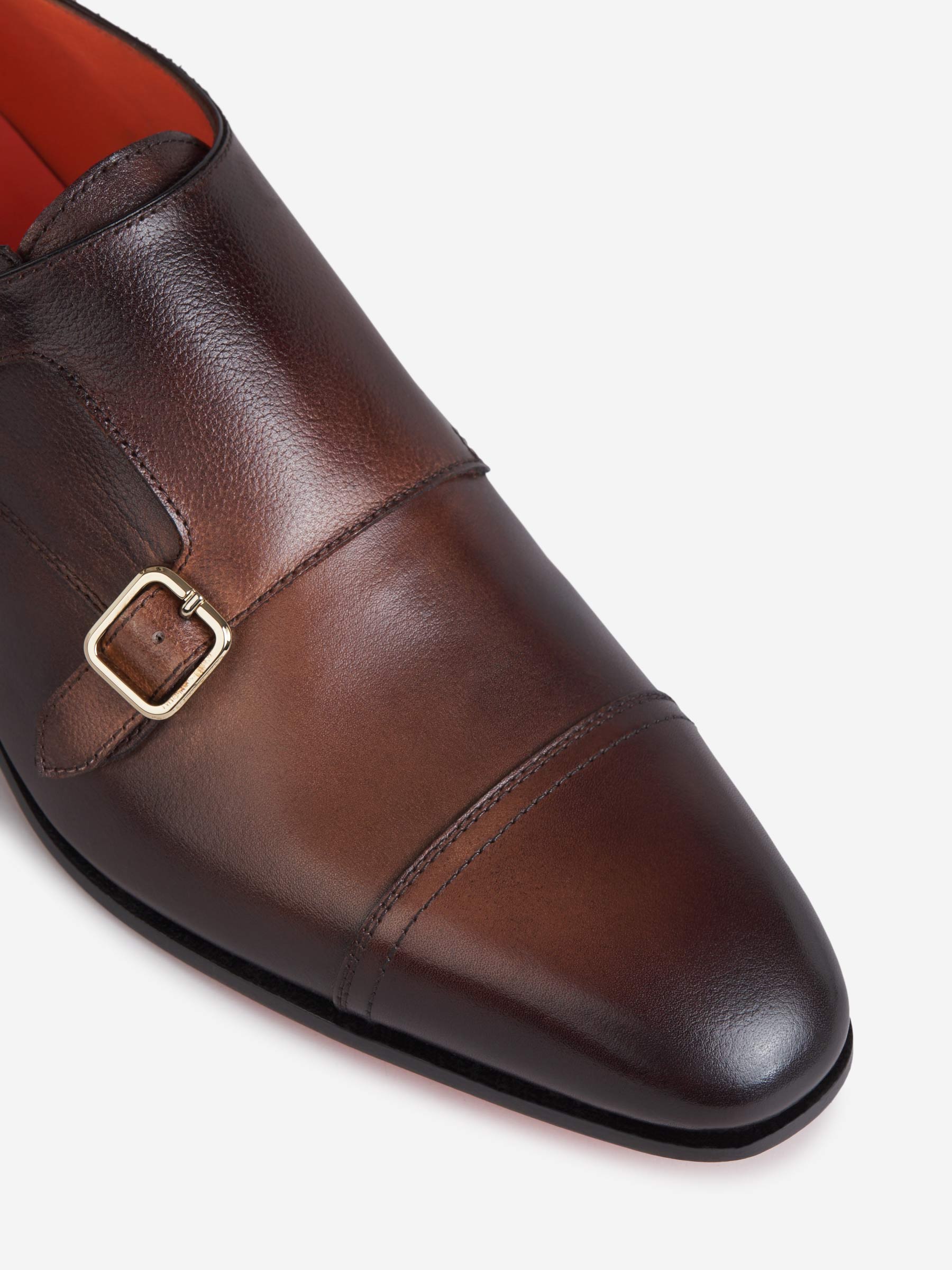 Outlet online Santoni Hombre Zapatos Monk Carter color Marrón Oscuro sku 611-003932 02 - Foto 4