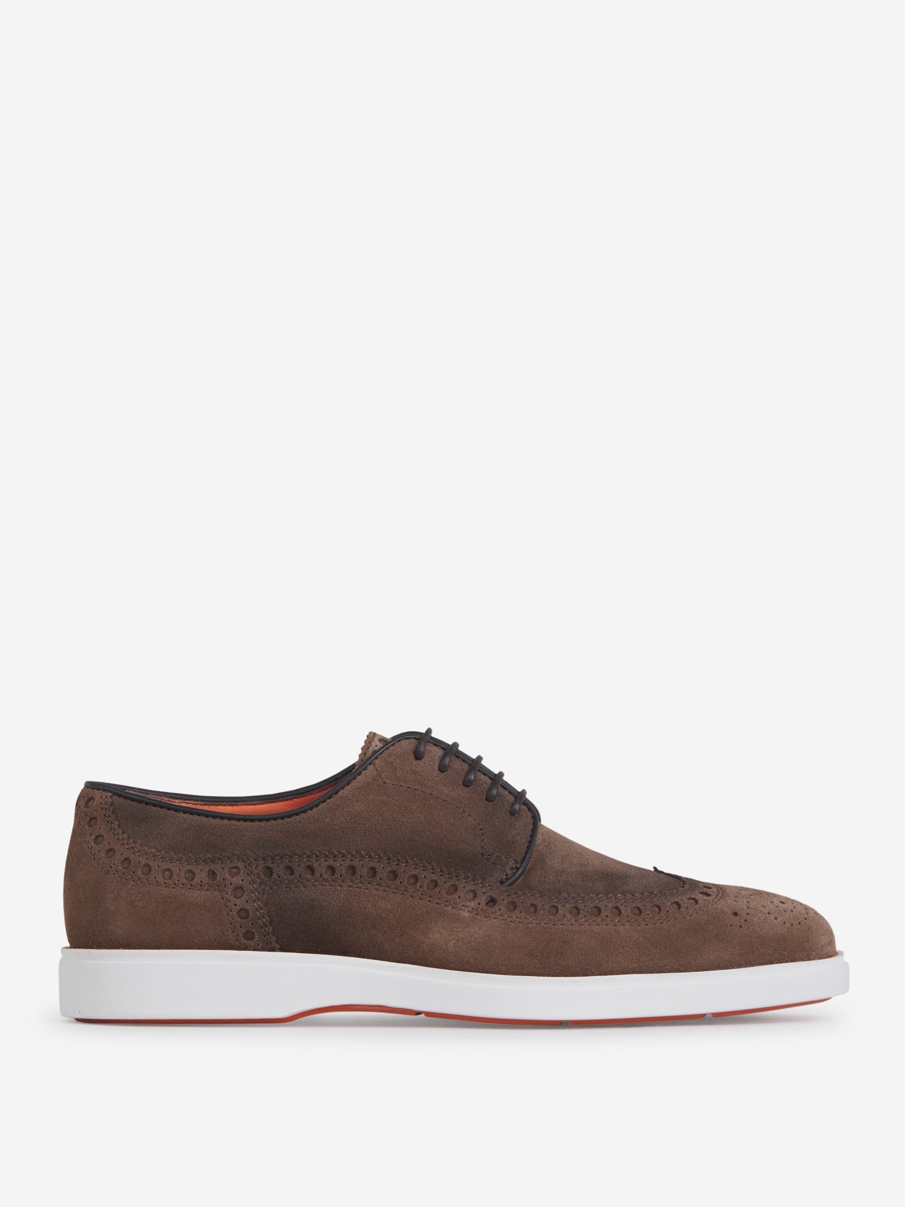 Outlet online Santoni Hombre Zapatos Derby Nobuck color Marrón sku 611-003933 01 - Foto 1