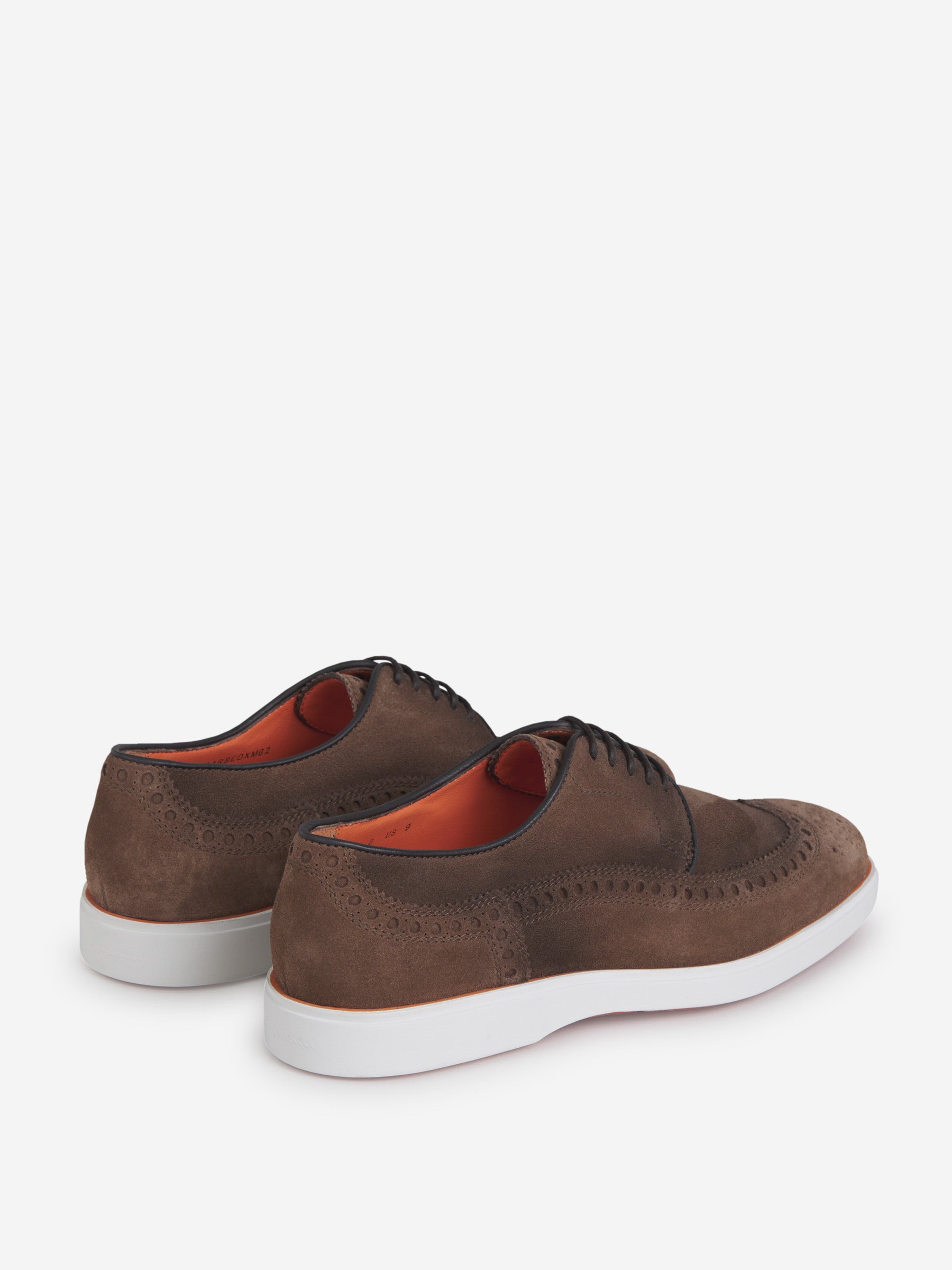 Outlet online Santoni Hombre Zapatos Derby Nobuck color Marrón sku 611-003933 01 - Foto 3