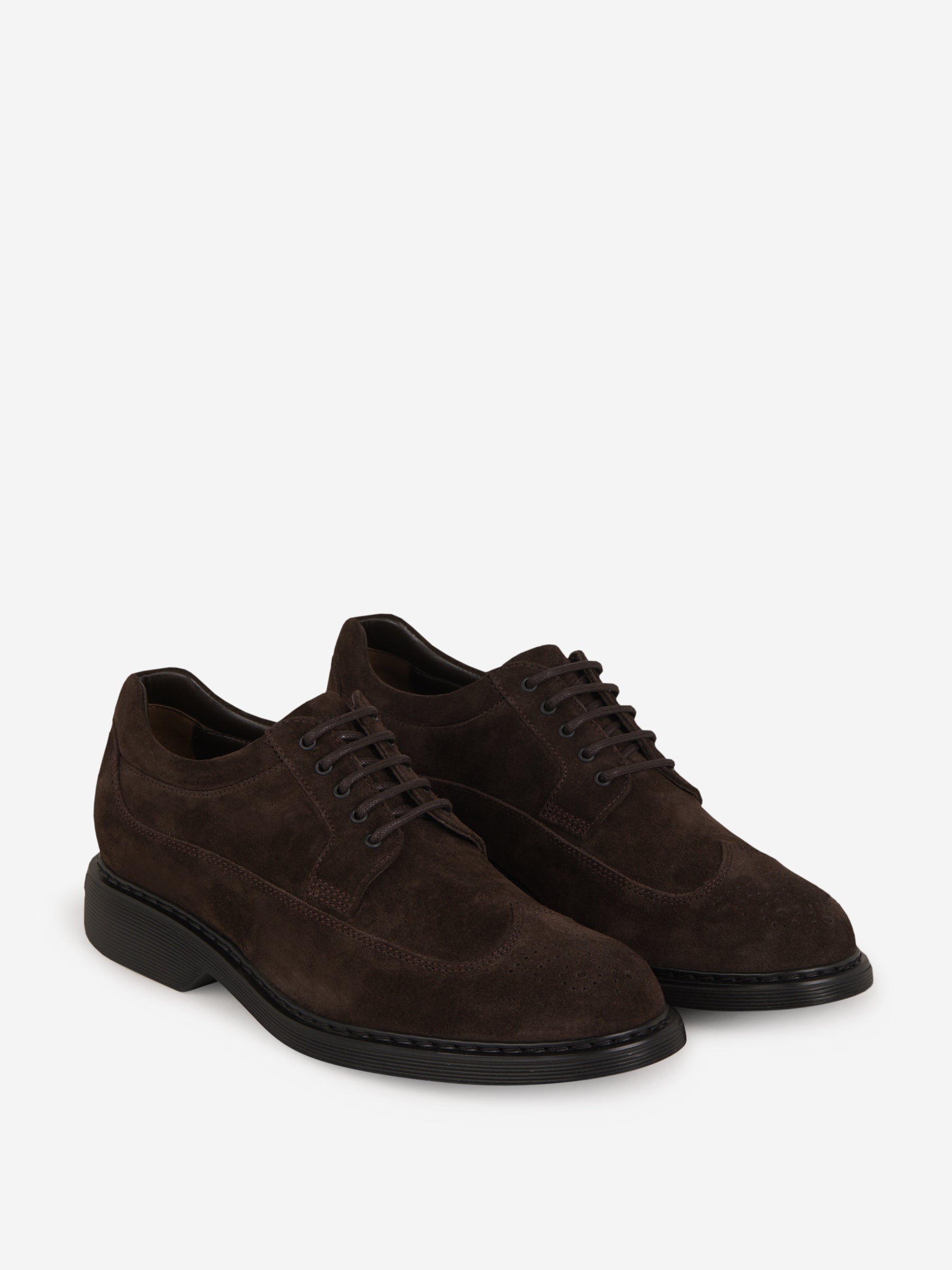 Outlet online Hogan Hombre Zapatos H576 Ante color Marrón Oscuro sku 611-003973 01 - Foto 2
