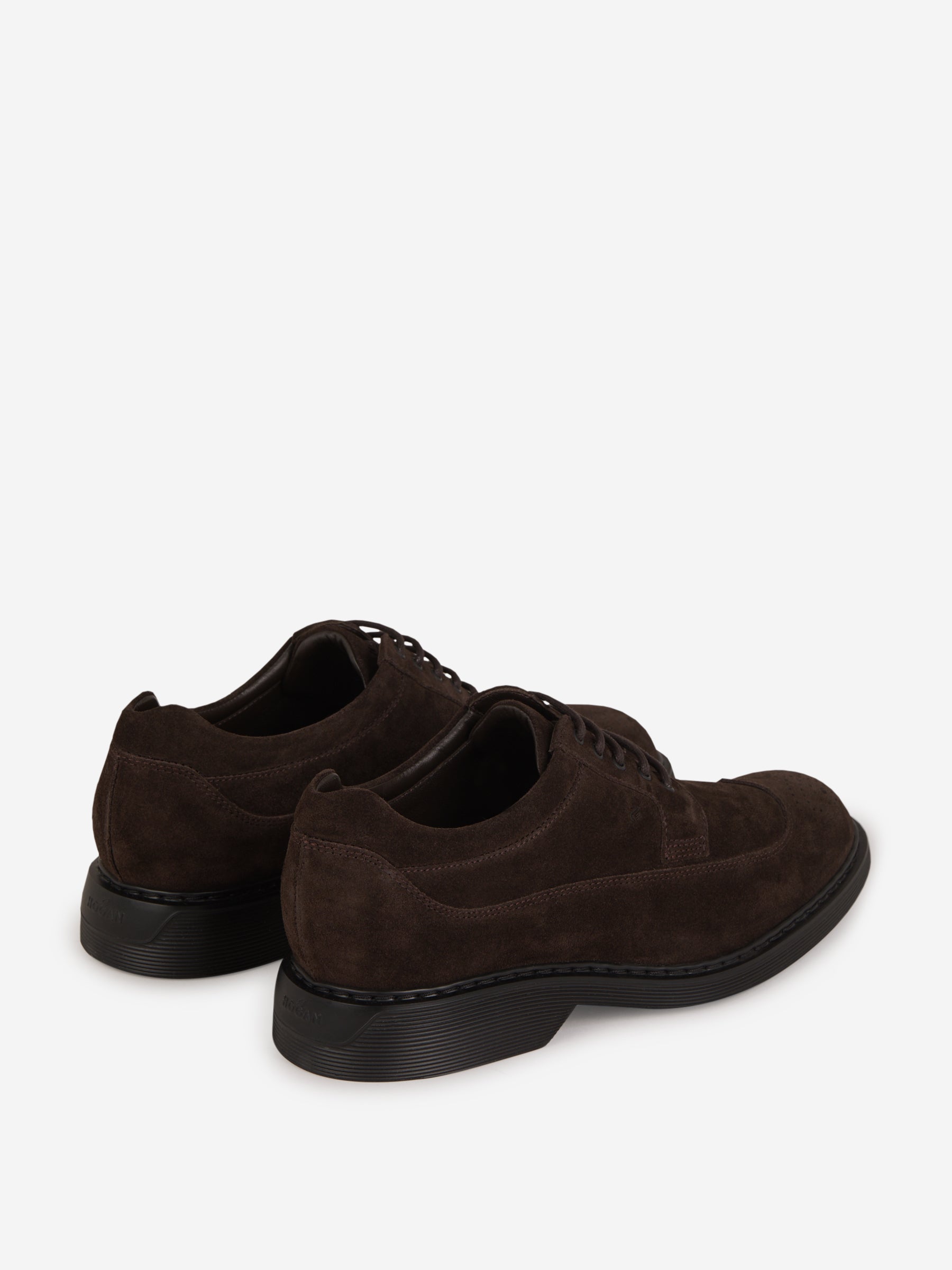Outlet online Hogan Hombre Zapatos H576 Ante color Marrón Oscuro sku 611-003973 01 - Foto 3