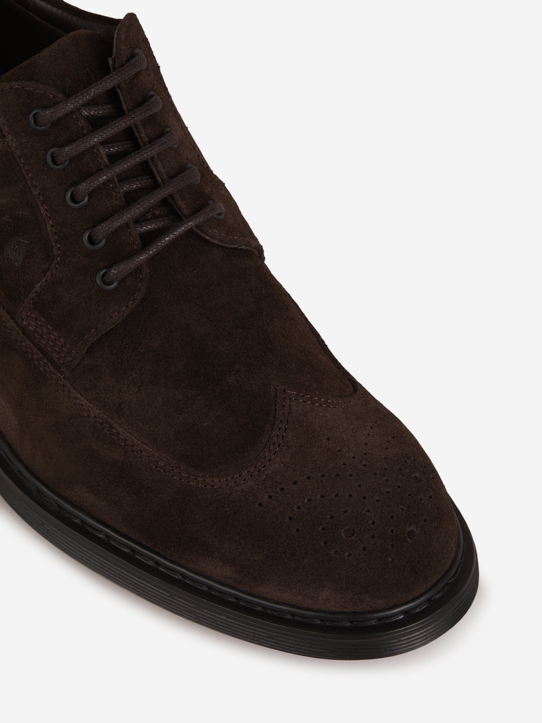 Outlet online Hogan Hombre Zapatos H576 Ante color Marrón Oscuro sku 611-003973 01 - Foto 4