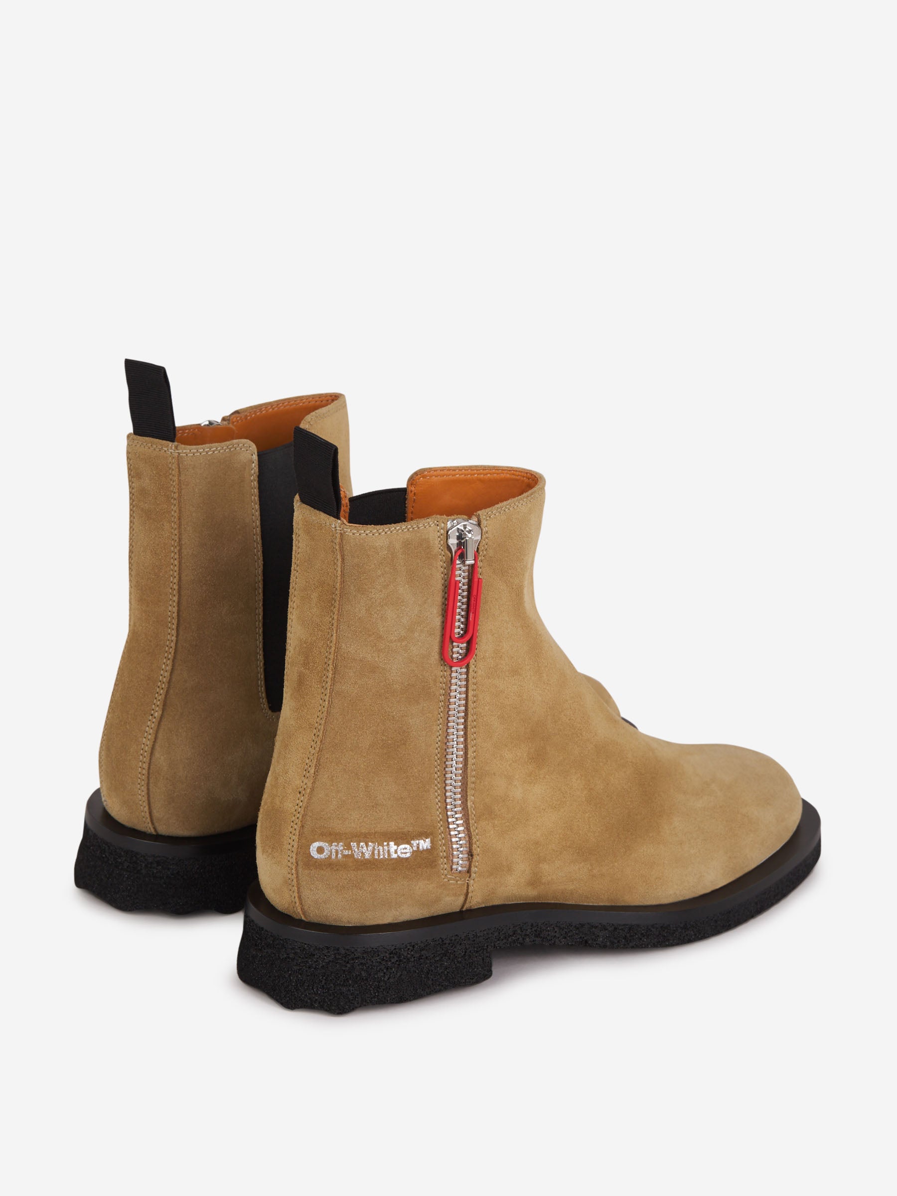 Off-White Botas Chelsea Logo color Caramelo sku 611-003981 00 - Foto 3